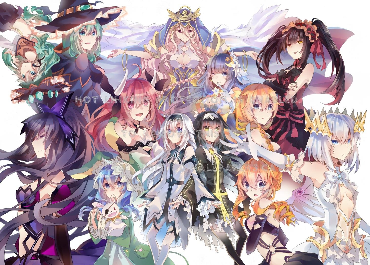 1500x1077 date live anime izayoi miku tokisaki kurumi