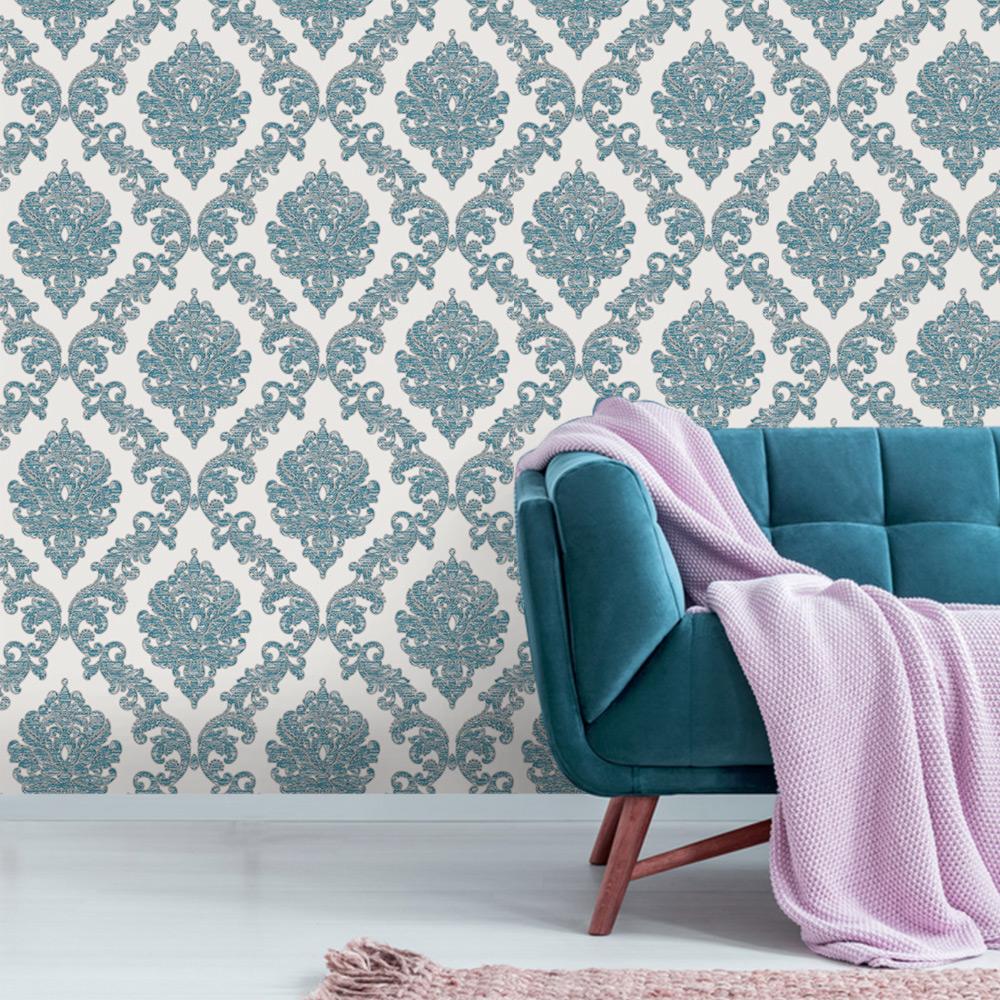 1000x1000 Novae Floral Carving Damask Wallpaper Luxury Bedroom Living Room Wall Paper Wall Paper, Luxury Wallpaper, Carving Damask Wallpaper Product on