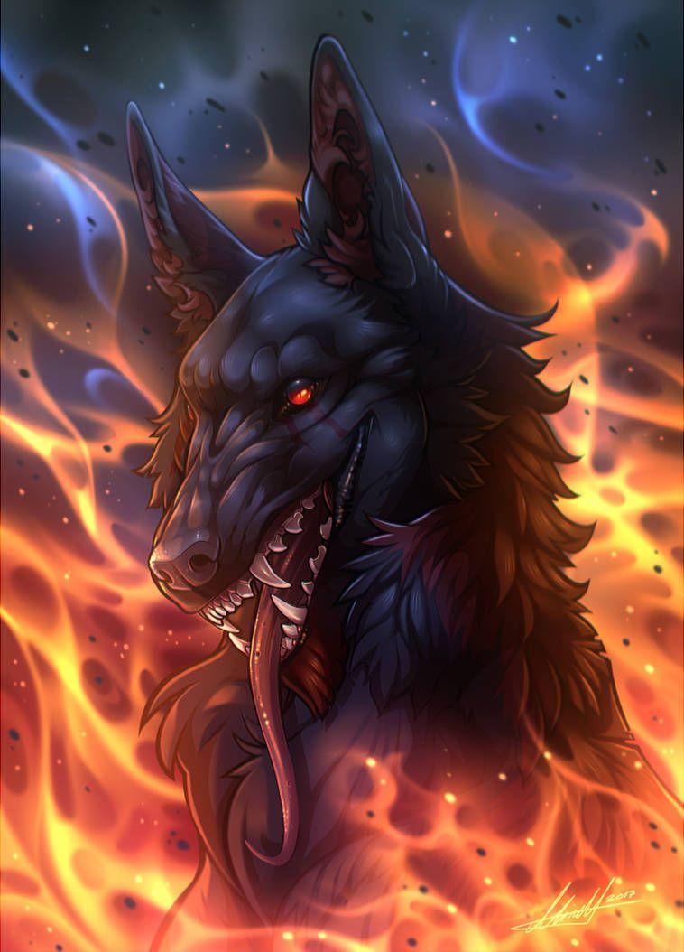 758x1054 Demon Wolf Wallpaper