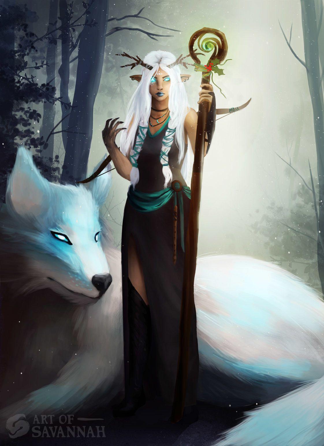 1122x1544 Wood Elf Druid and Dragons Commission, Savannah Hoskins. Druid dungeons and dragons, Elf druid, Dungeons and dragons art