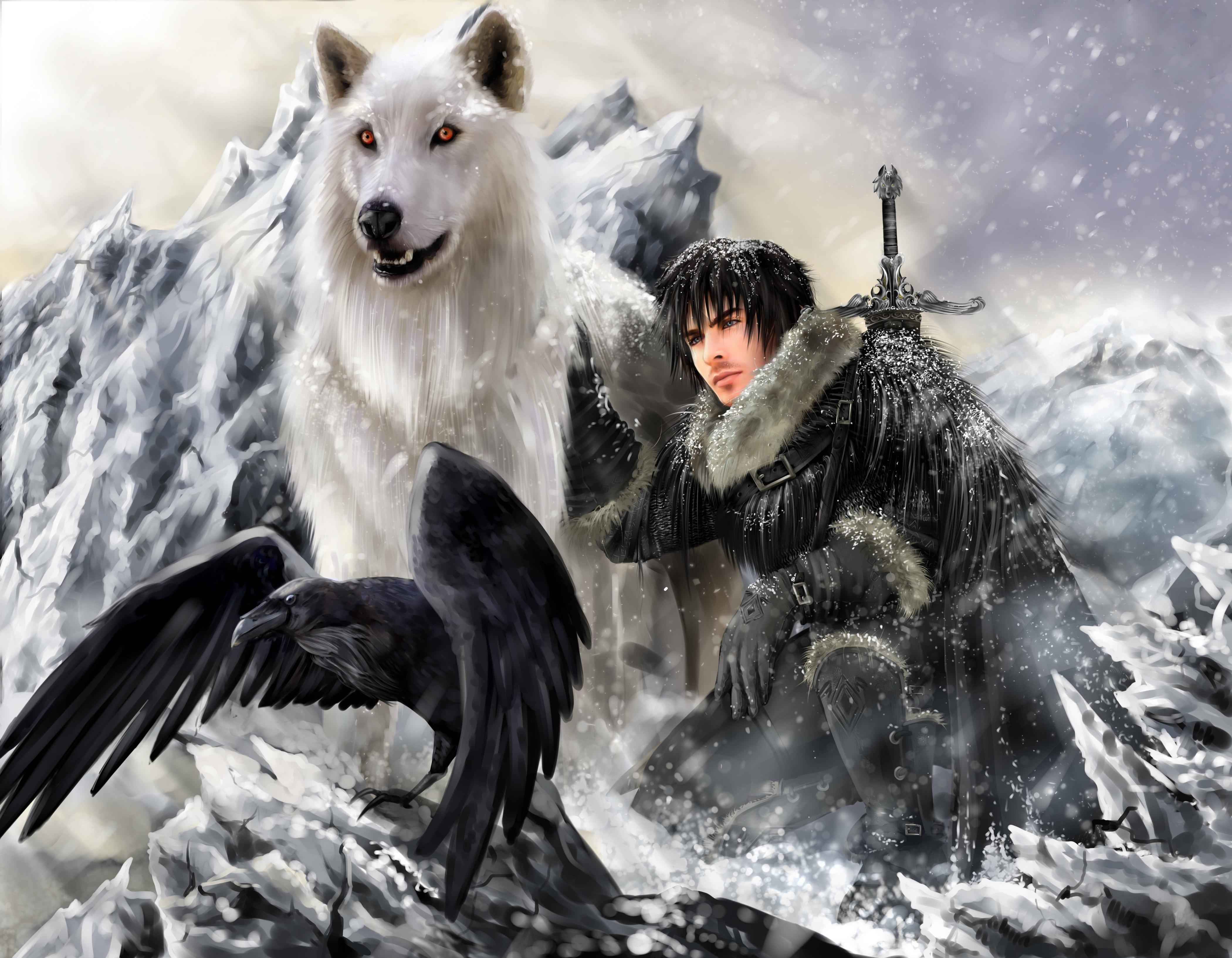 4200x3267 Fantasy Warrior Wolf Wallpaper