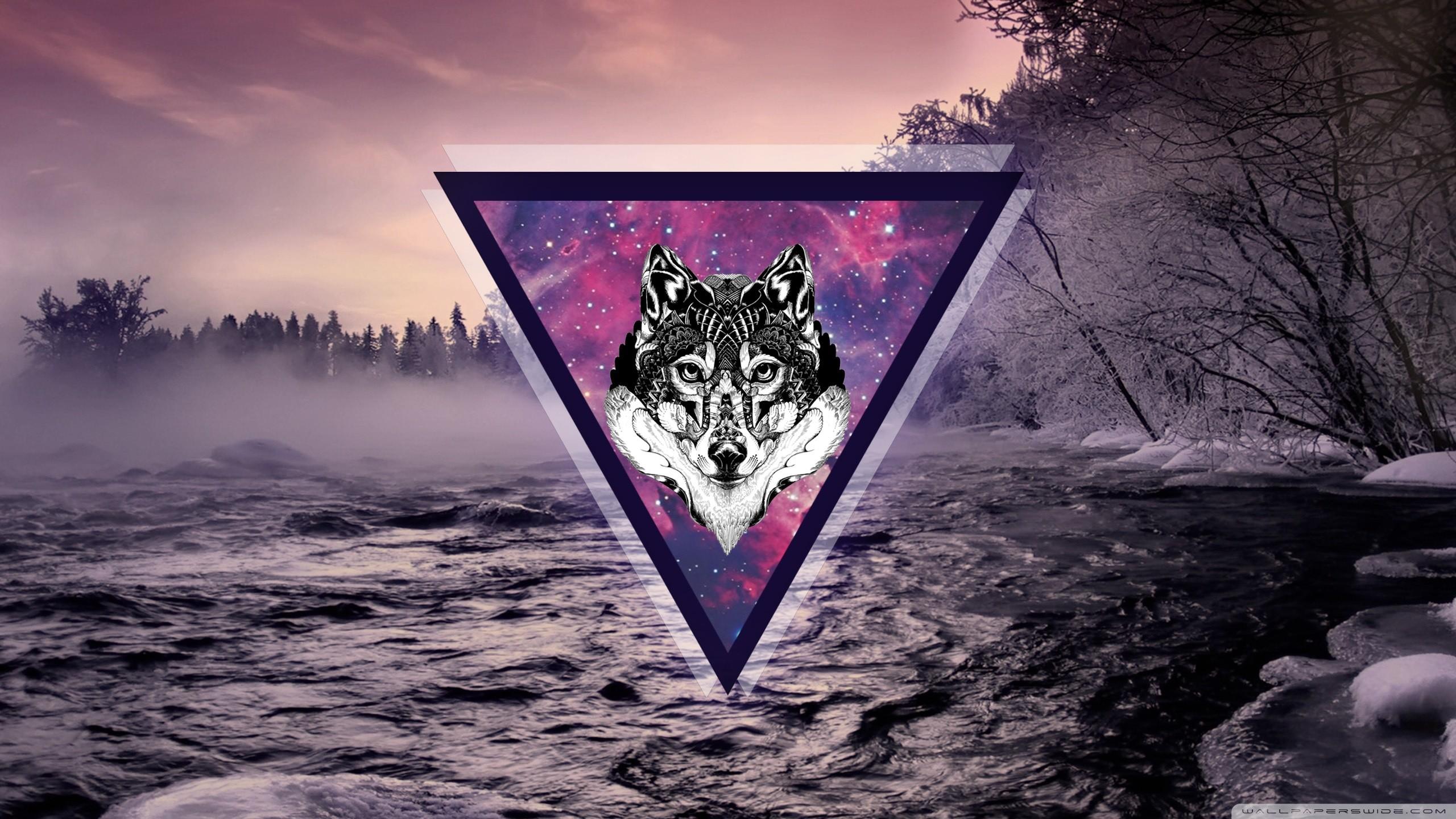 2560x1440 23++ Spiritual Anime Galaxy Wolf Wallpaper