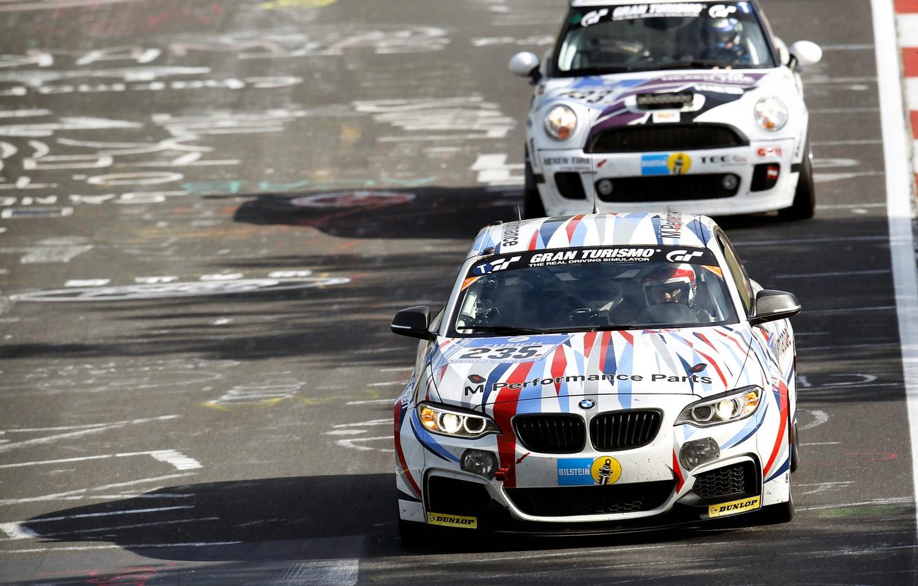 1332x850 Wallpaper BMW, Shadow, Lights, Race, MINI, 24H Nurburgring image for desktop, section спорт