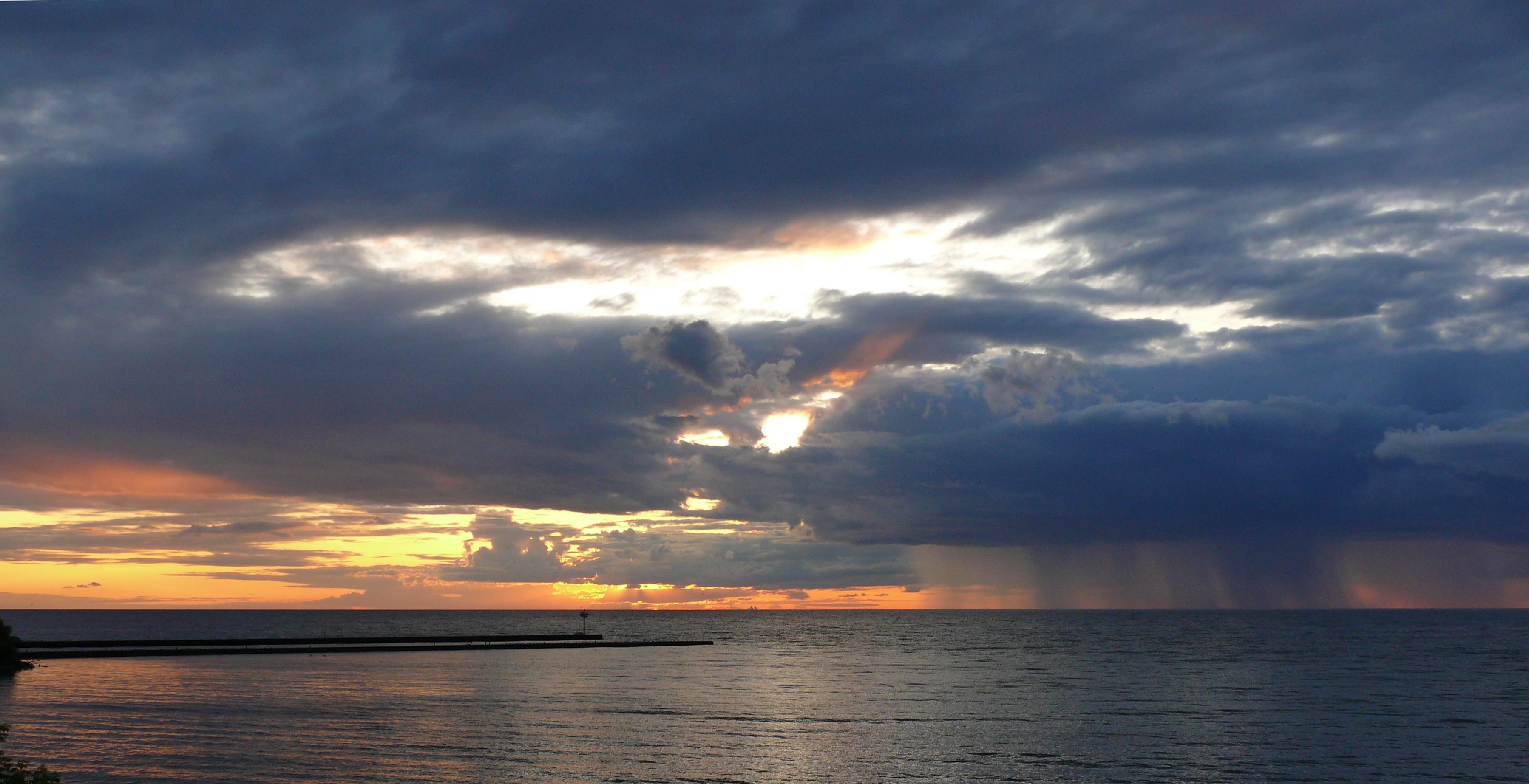 3597x1846 rain over lake ontario my supply of pics is starting 3597x1846 wallpaper