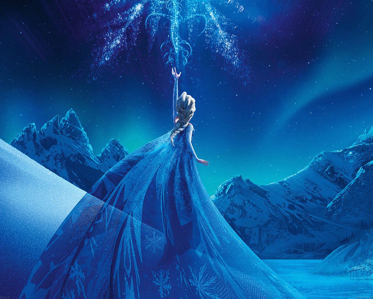 1280x1024 Wallpaper Elsa Frozen Queen Disney Illust Snow Art