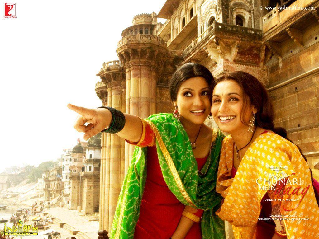 1024x768 Rani Mukerji & Konkona Sen Sharma in Laaga Chunari Mein Daag. Fashion wise, Celebs, Rani mukerji