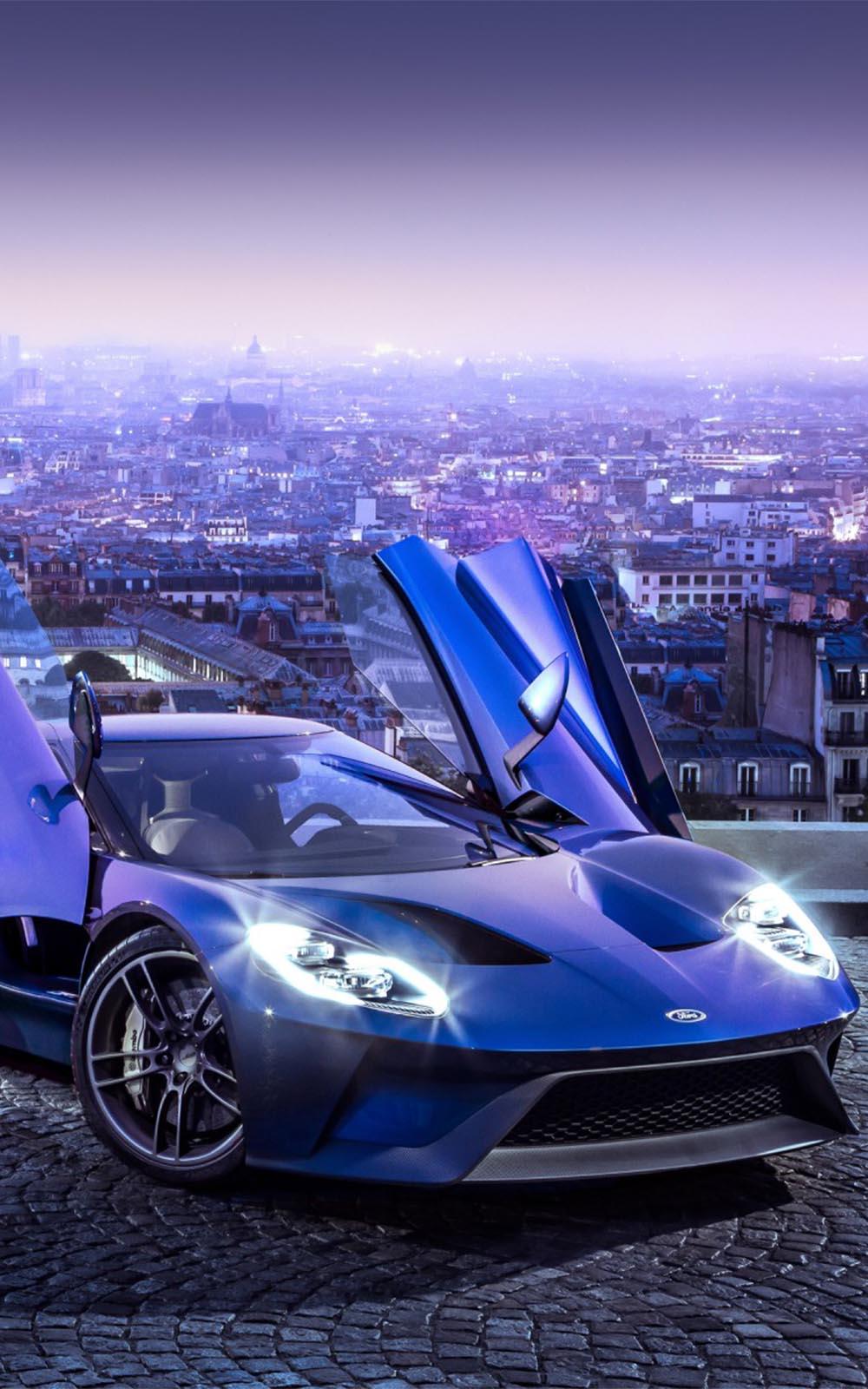 1000x1600 Ford GT City View Free HD Mobile Wallpaper