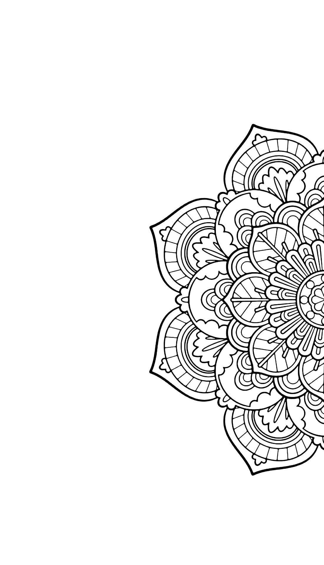1100x1920 Mandala Phone Wallpaper Black and White. Phone wallpaper