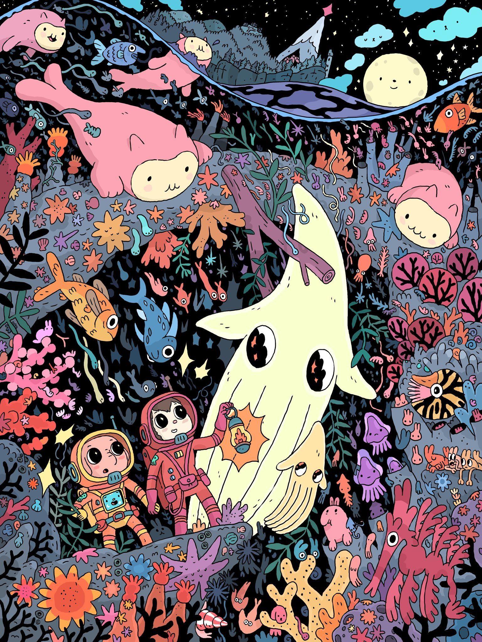 1536x2048 Aesthetic Summer Camp Island Wallpaper