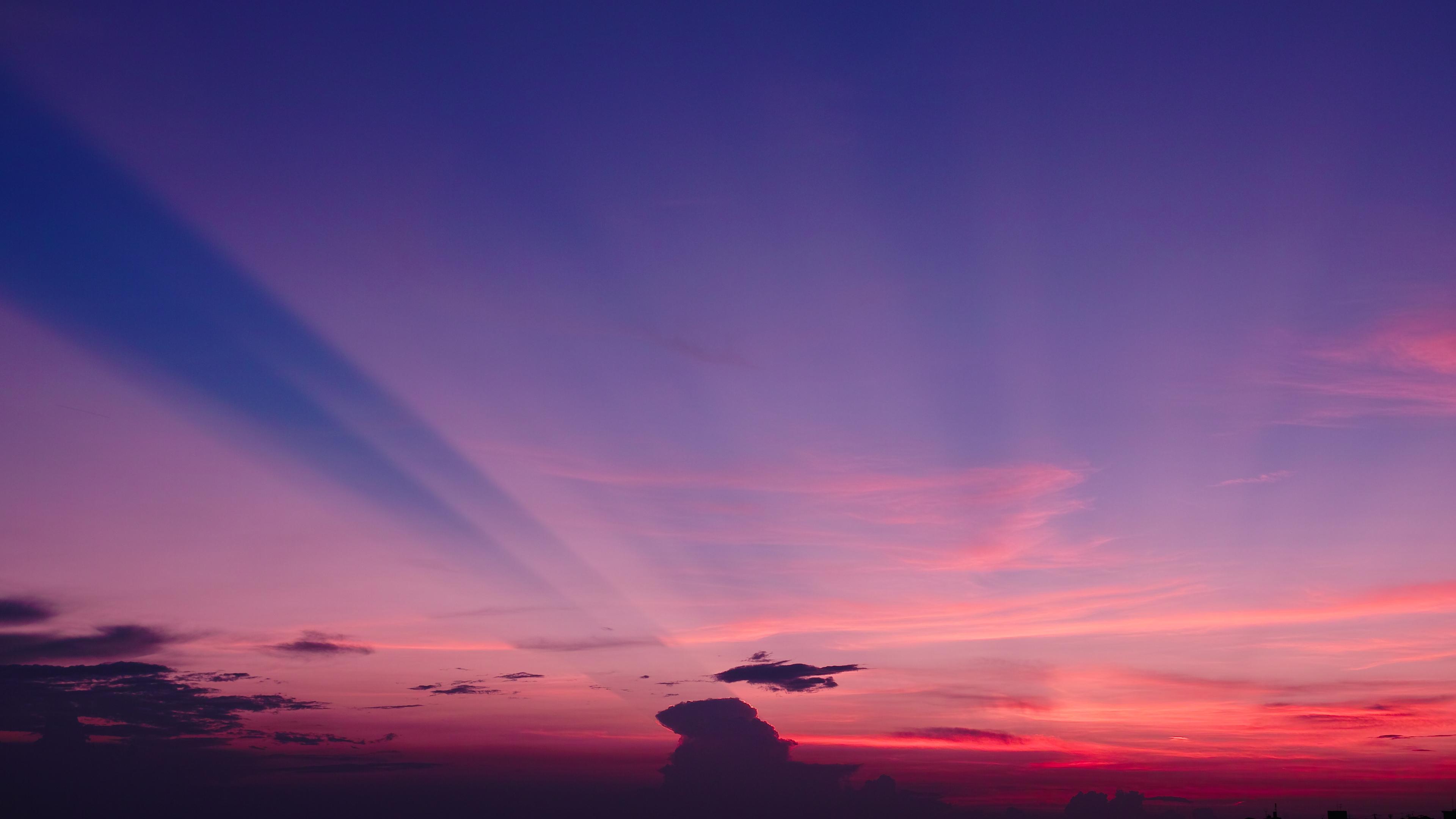 3840x2160 Wallpaper 4k Clear Purple Sky Of City 4k 4k Wallpaper, Hd Wallpaper, Nature Wallpaper, Purple Wallpaper, Sky Wallpaper