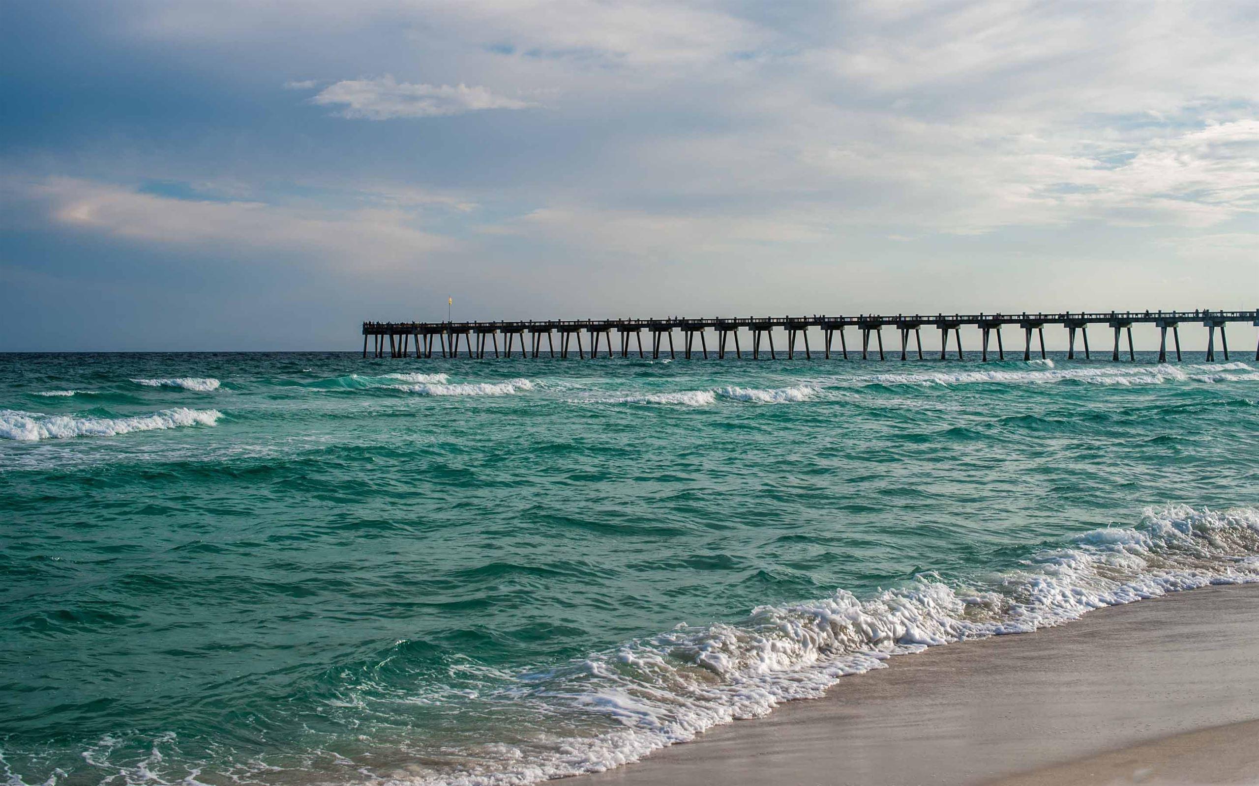2560x1600 Ocean Pier MacBook Air Wallpaper Download
