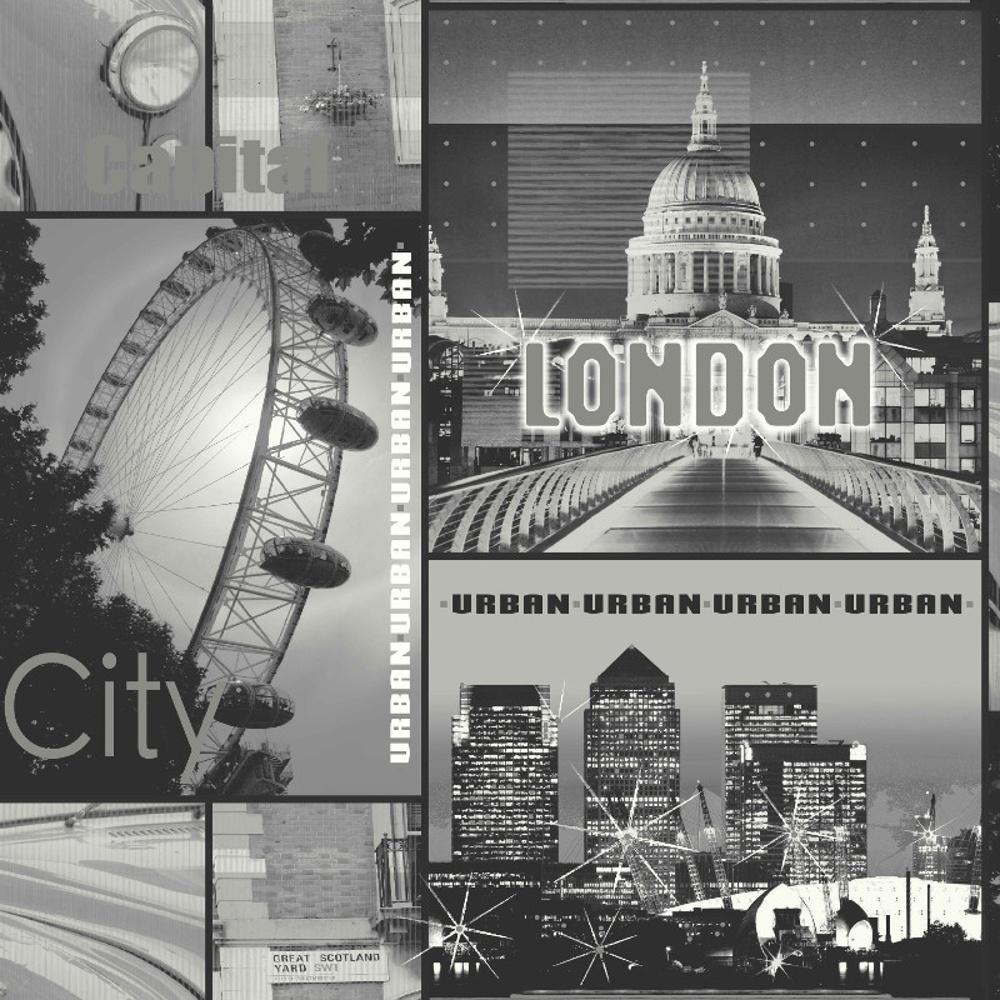1000x1000 Collage London Black And White HD Wallpaper
