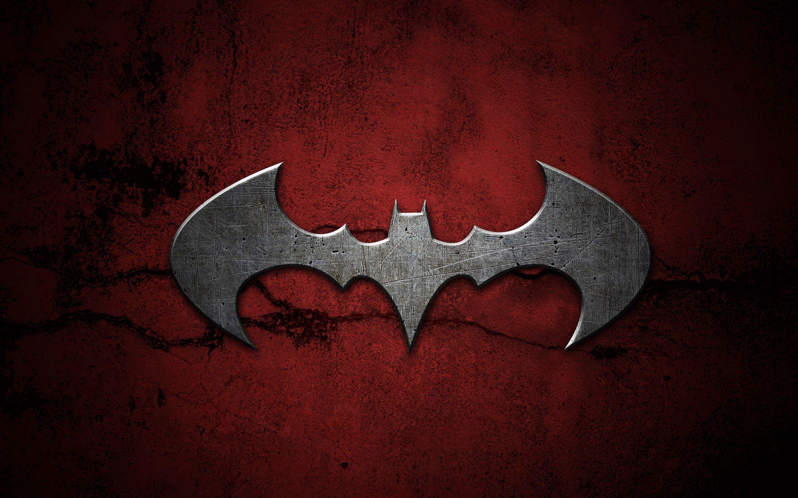 2560x1600 Black and Red Batman Logo