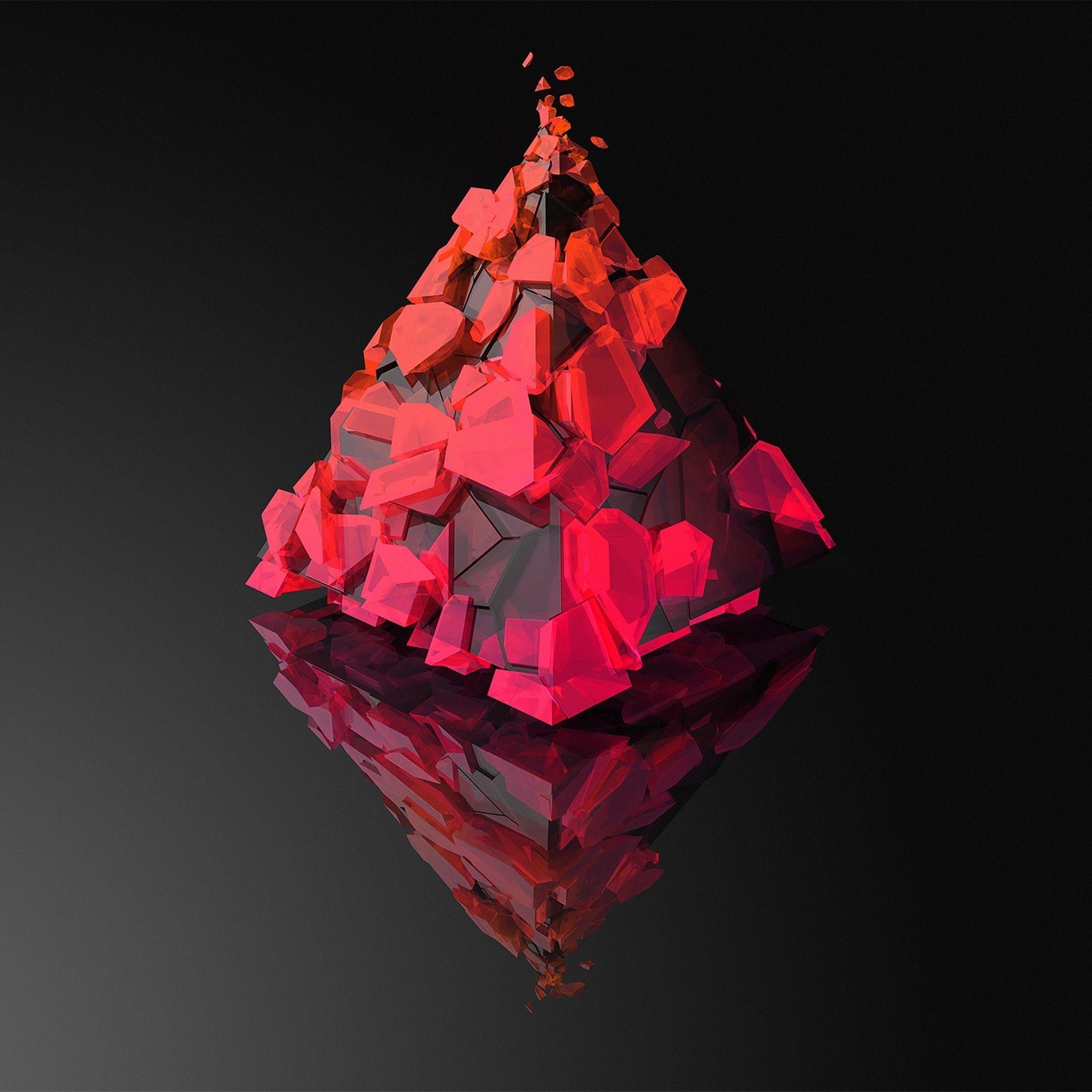 2048x2048 Red Triangle Wallpaper Awesome Red Encrust Tap to See More Cool 3D