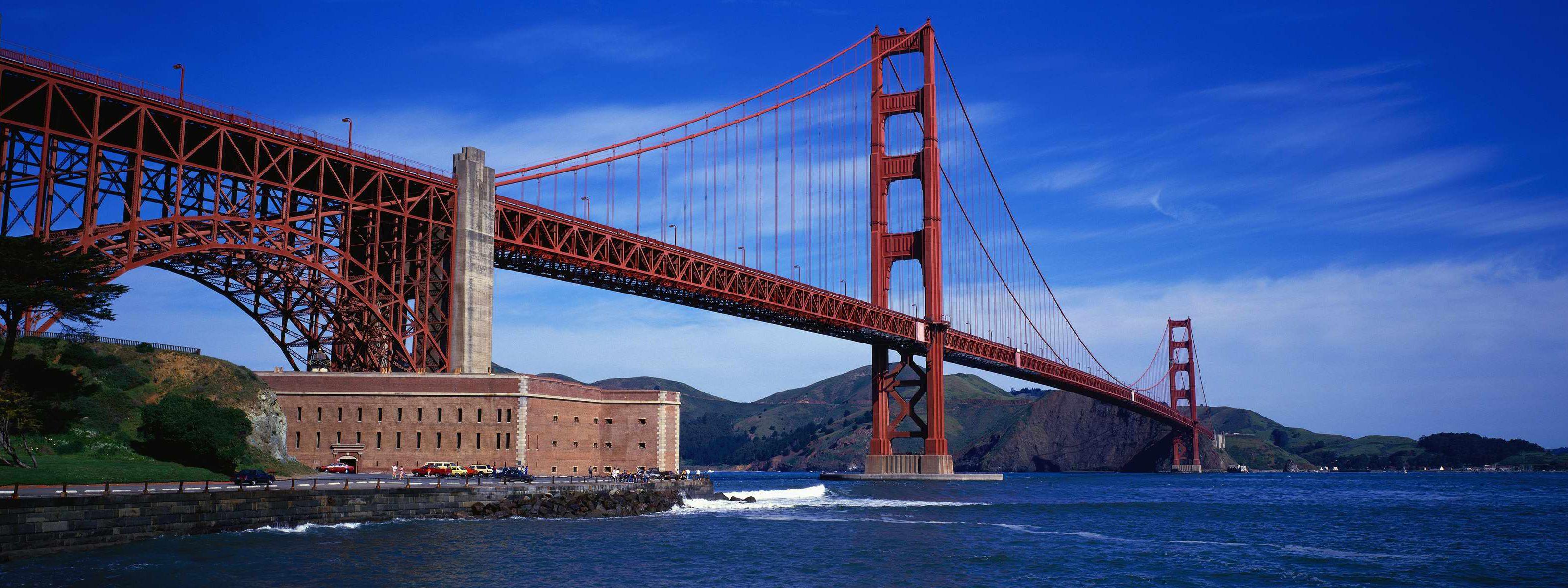 3200x1200 Golden Gate Bridge [3200 x 1200]. Golden gate, Golden gate bridge, Bridge wallpaper