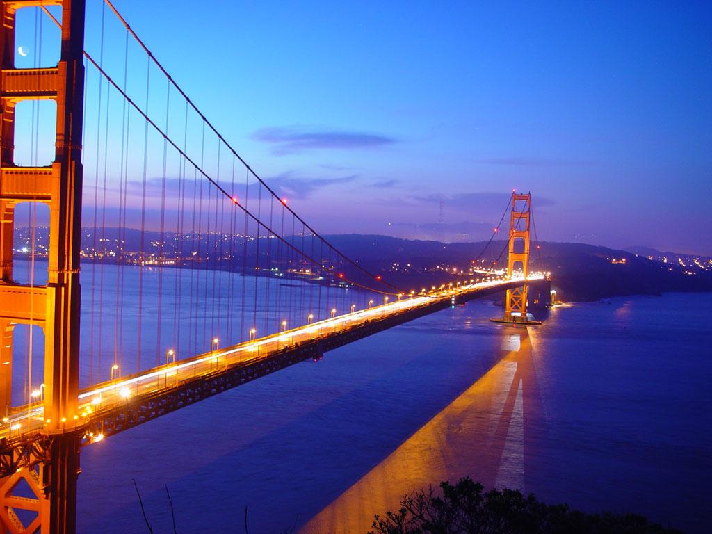 1024x768 Golden Gate Bridge Elevated