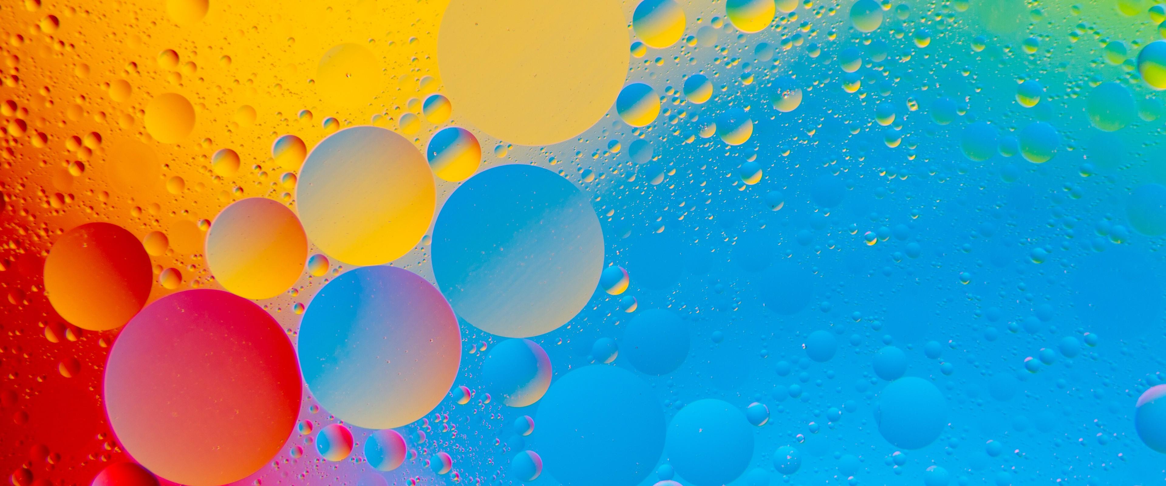 3840x1600 Colorful Bubbles 4K 3840x1600 Hot Desktop and background for your PC and mobile