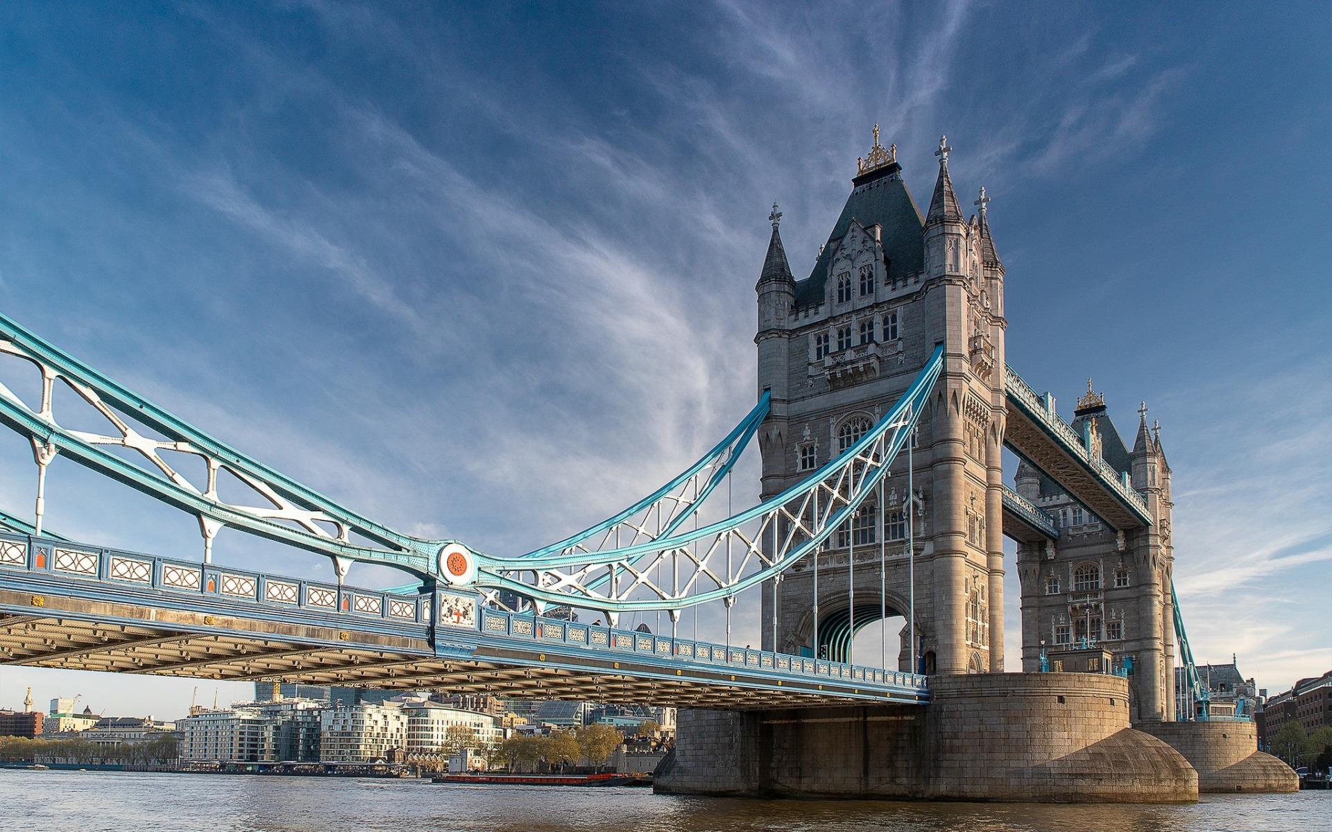 1920x1200 Download wallpaper Tower Bridge, London, Landmark, famous bridge, England, UK, bridges, Thames River for desktop with resolution 1920x1200. High Quality HD picture wallpaper