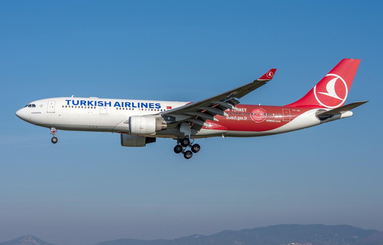 1332x850 Wallpaper Airbus, A330- Turkish Airlines image for desktop, section авиация