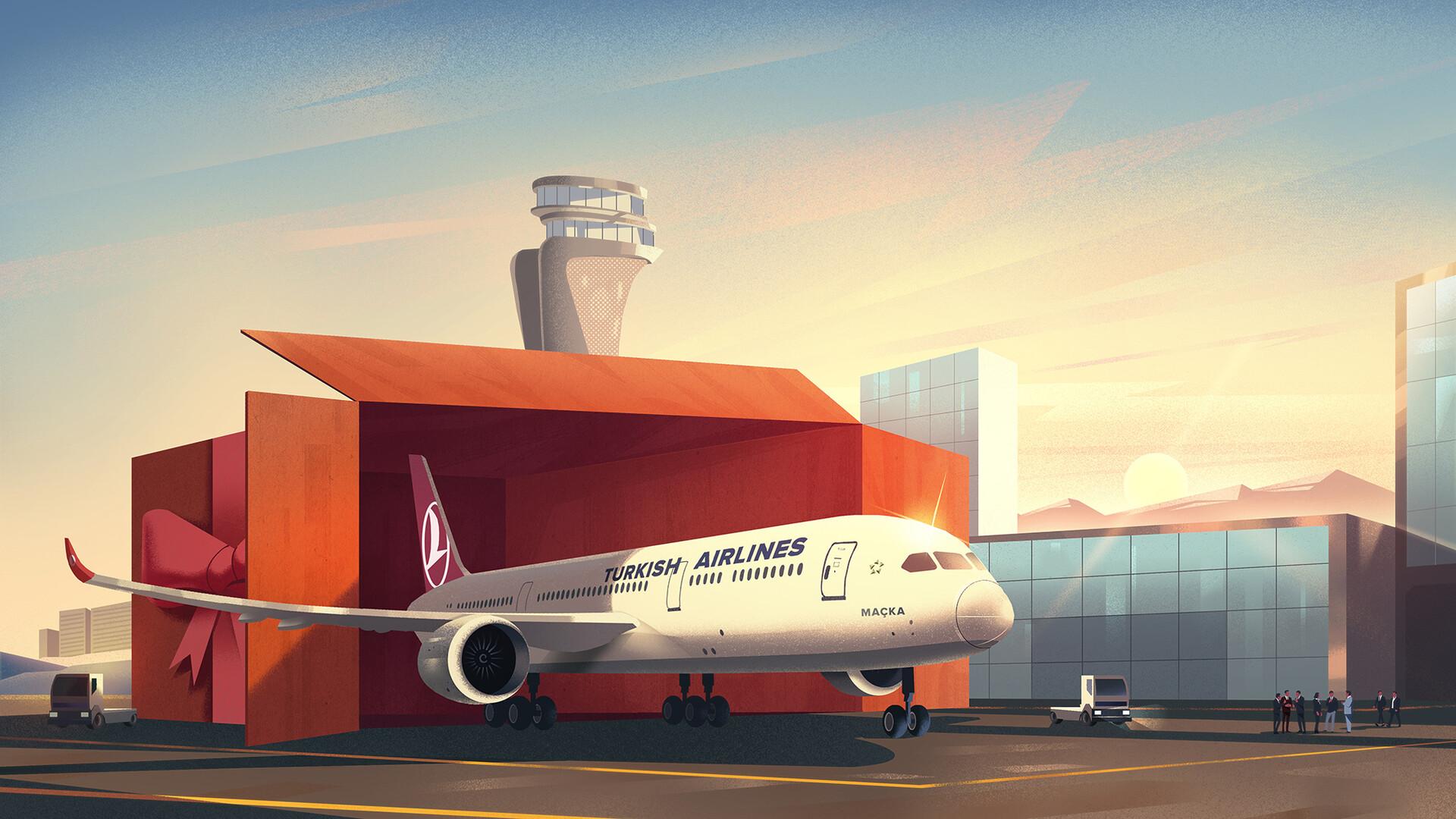 1920x1080 Turkish Airlines Illustrations, Ahmet Iltas