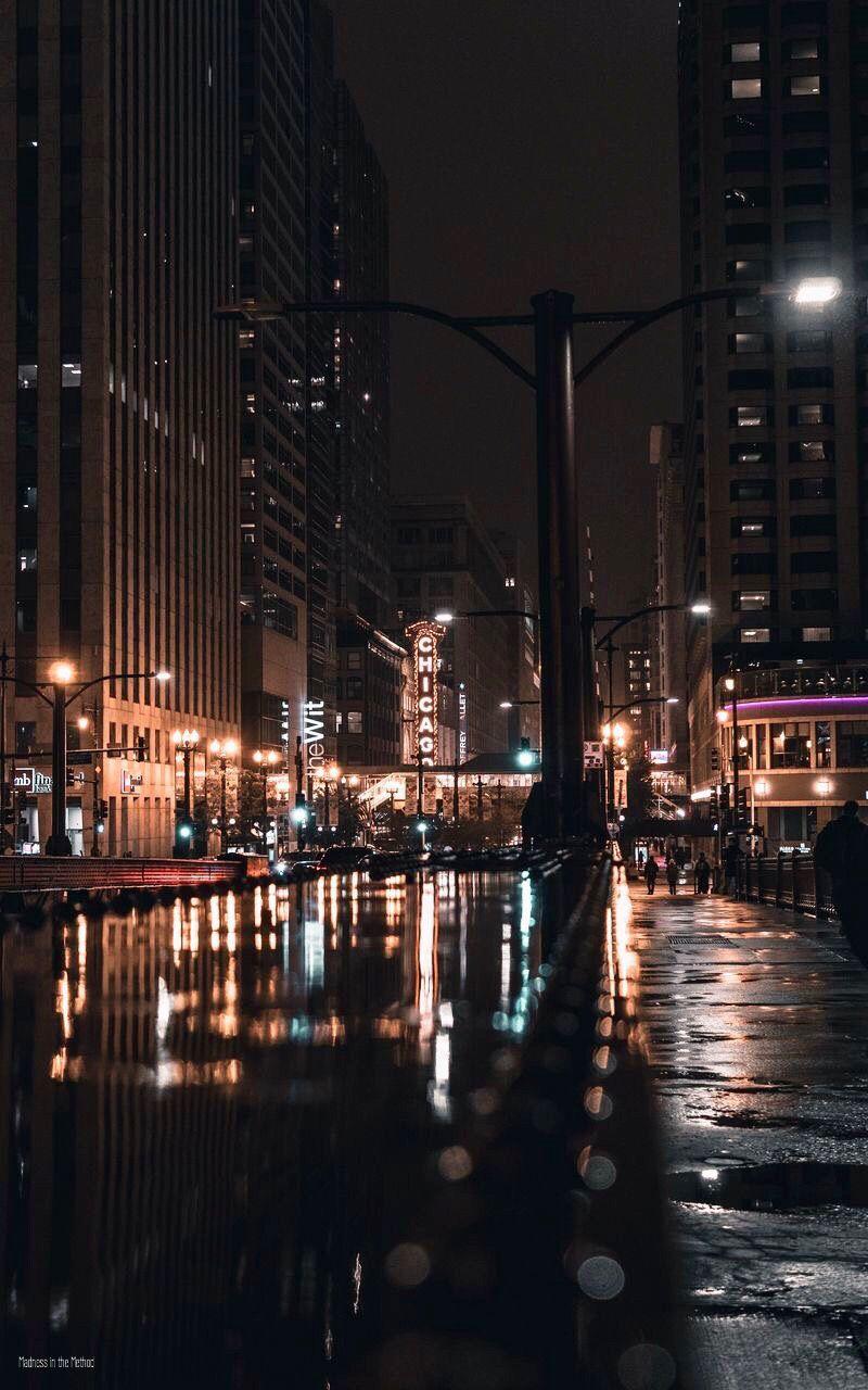 800x1280 Rainy City Wallpaper