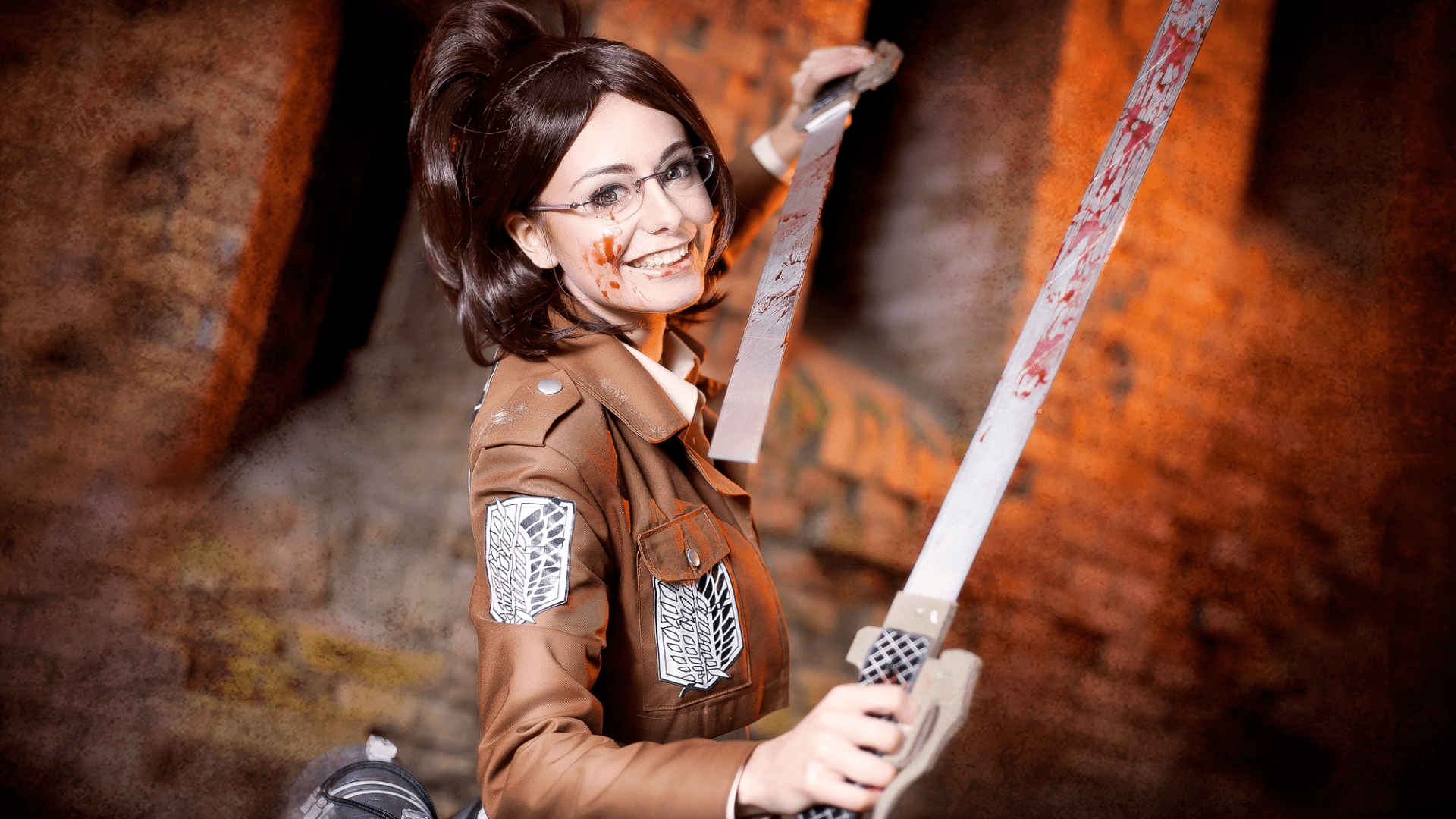 1920x1080 Hanji Zoe cosplay: ShingekiNoKyojin