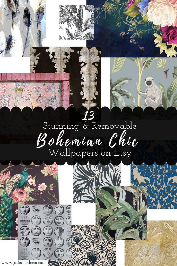 735x1102 Stunning Removable Wallpaper that Seize Boho Beautifully