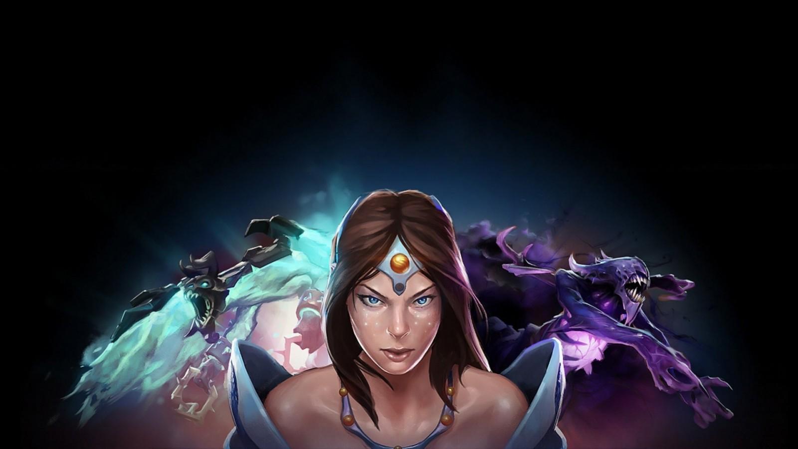 1600x900 anime, Dota Bane, Mirana, Visage, darkness, screenshot, computer wallpaper. Mocah HD Wallpaper