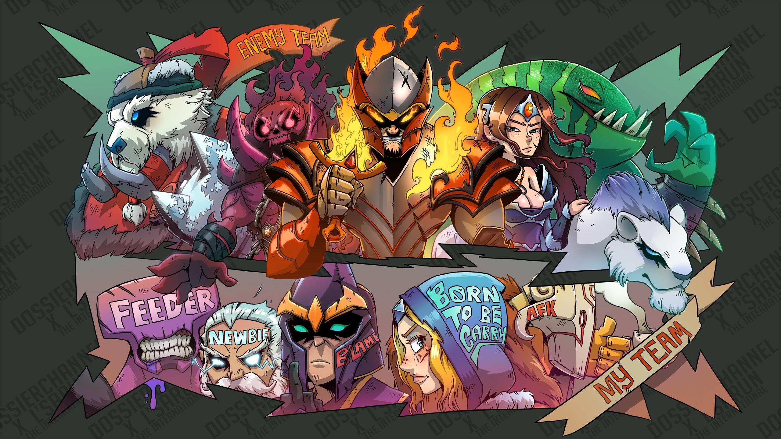2560x1440 Crystal Maiden Dota 2 Dota 2 Dragon Knight Dota 2 Faceless Void Dota 2 Juggernaut Dota 2 Mirana Dota Wallpaper:2560x1440