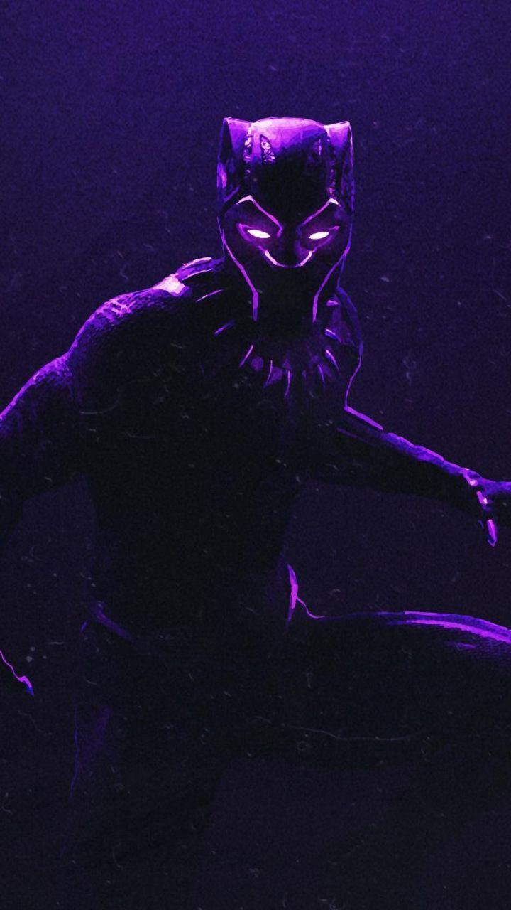 720x1280 Purple Black Panther Wallpaper Pc