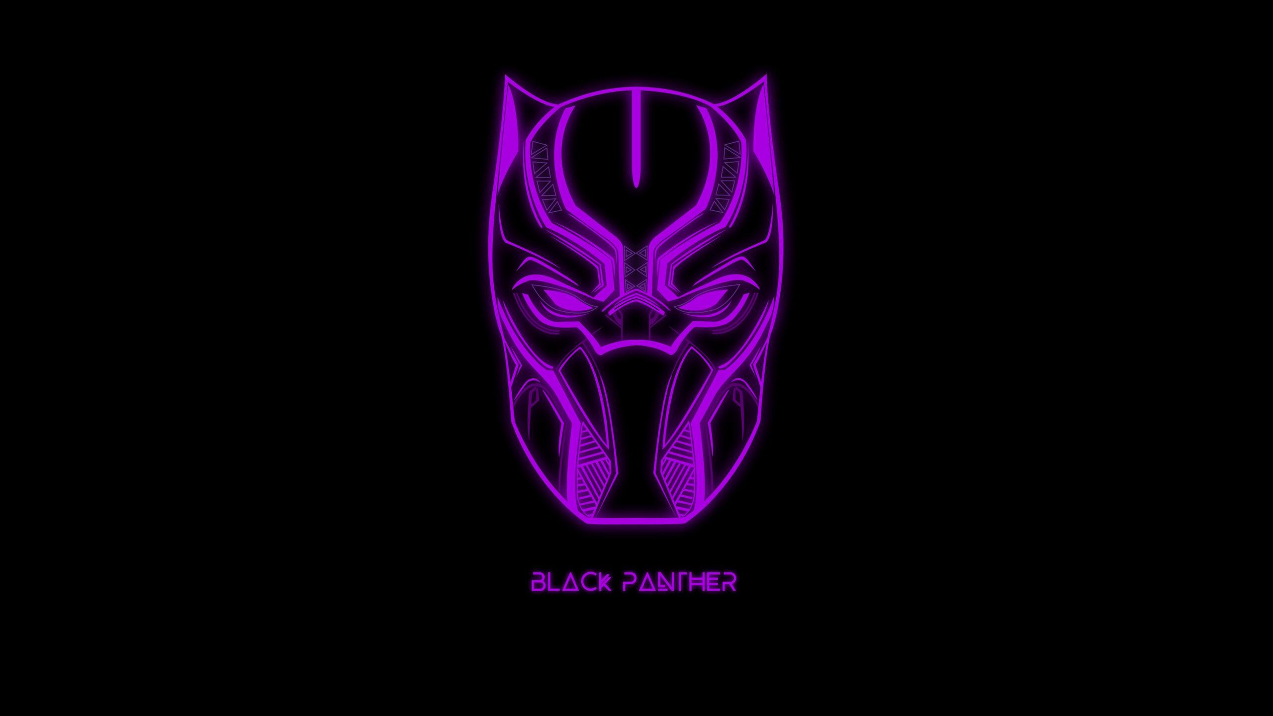 2560x1440 Black Panther 5120×2880 Marvel Comics Purple Black Dark Background