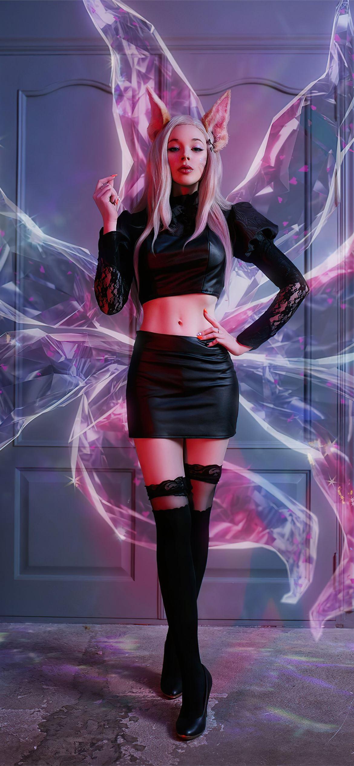1170x2532 ahri kda cosplay girl 4k iPhone 12 Wallpaper Free Download