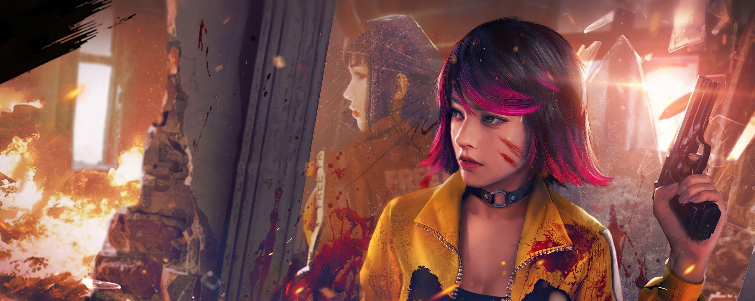 2560x1023 Free fire youtube banner wallpaper in 2021. Disney wallpaper, Youtube banner, Fireman