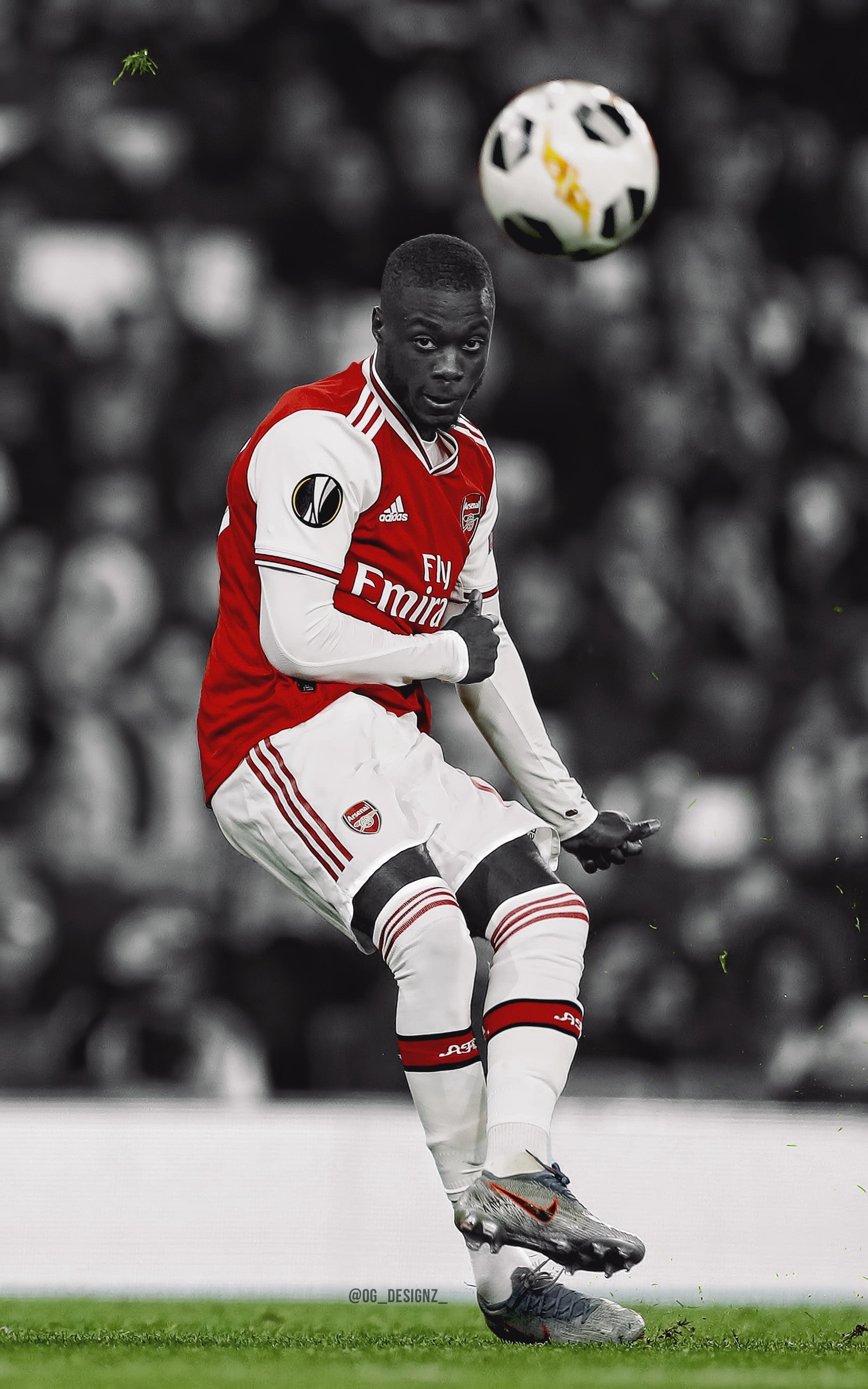 2500x4000 Nicolas Pepe Mobile Wallpaper: Gunners