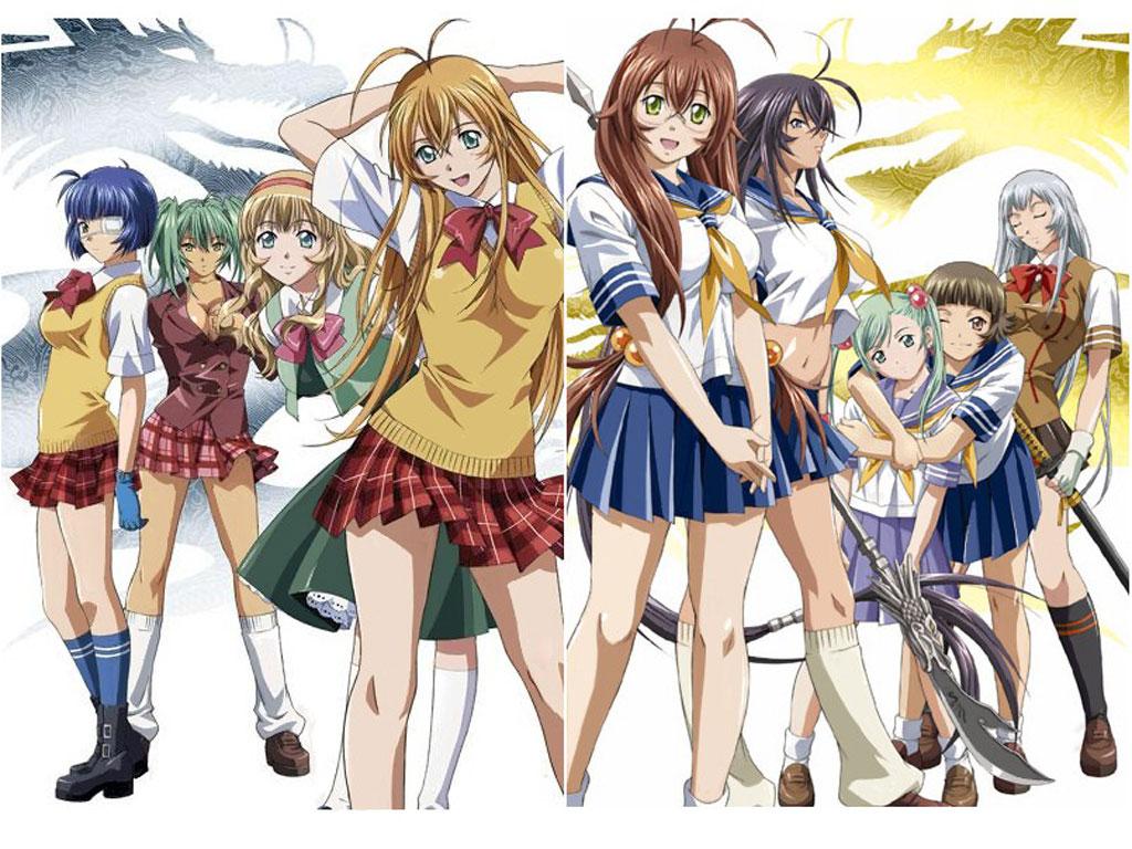 1024x768 Wallpaper of Ikki Tousen Anime