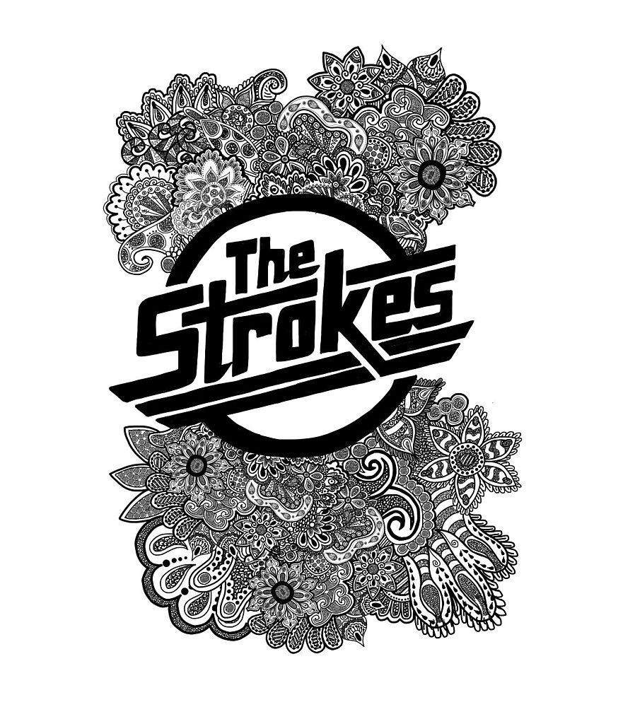 898x1000 The Strokes Zentangle Logo by Artdanicabrera. The strokes, Band wallpaper, The strokes band
