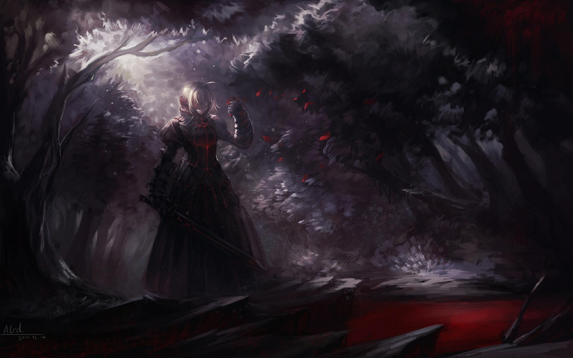 1920x1200 Dark fate stay night Dark Saber