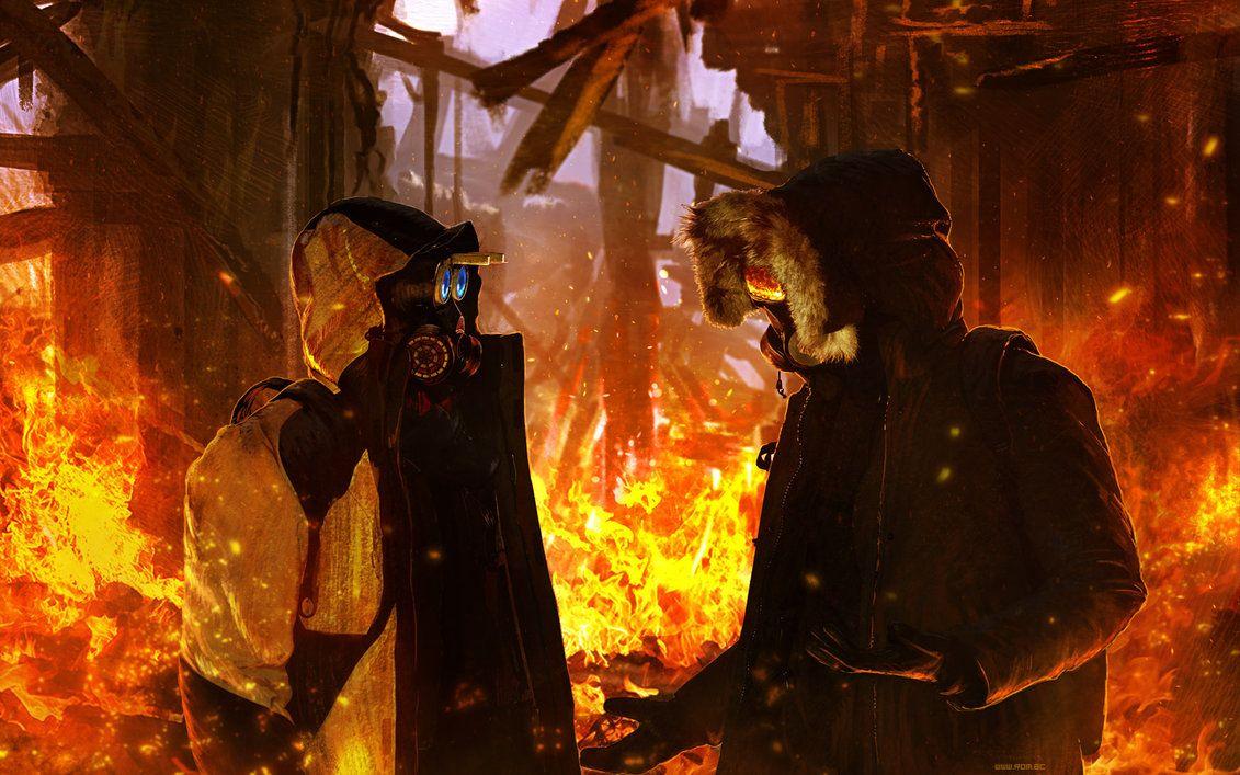 1131x707 FIREWALL. Apocalyptic, Art, Fantasy art