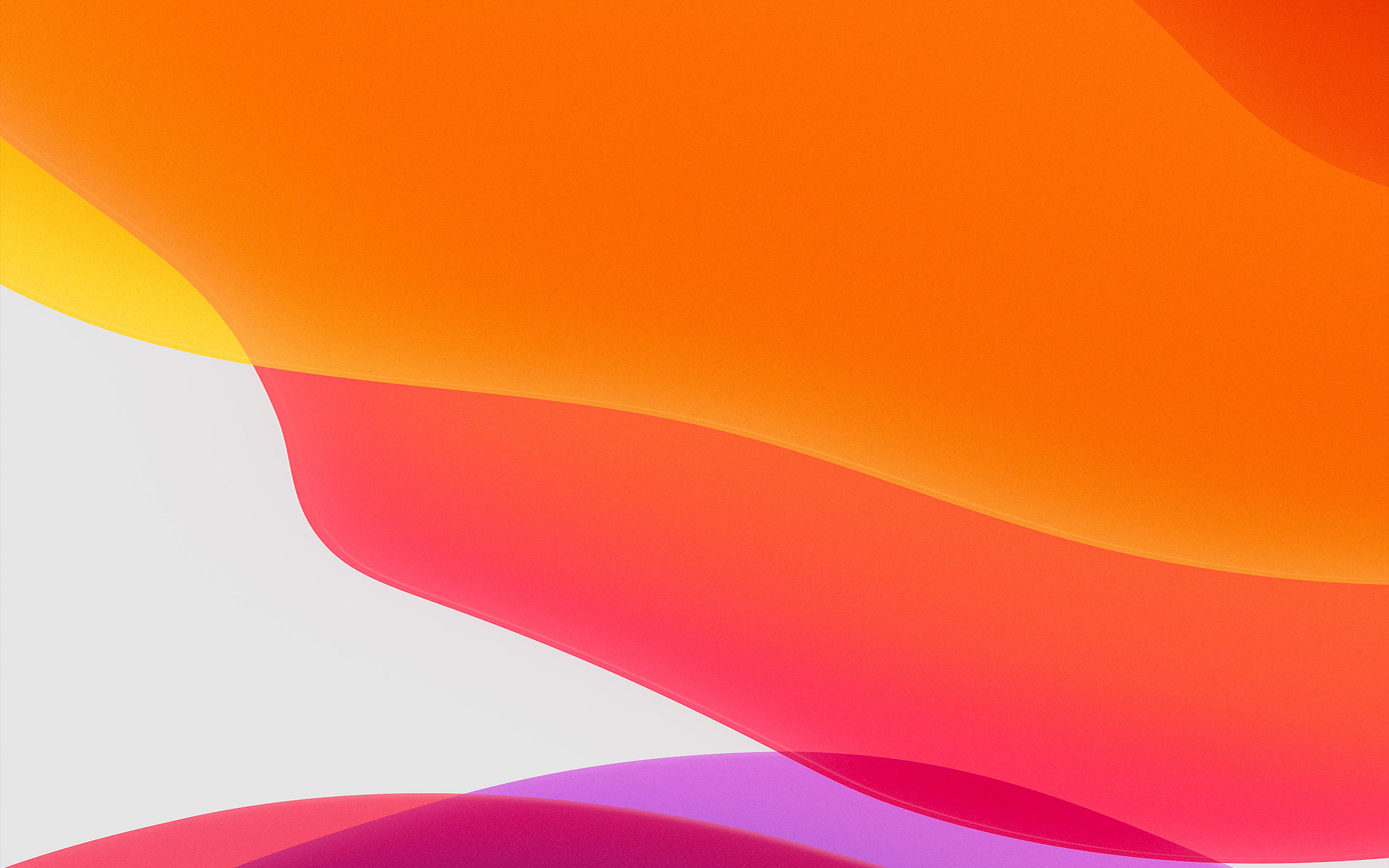 3840x2400 Apple Iphone Ios13 Background Orange Art Wallpaper