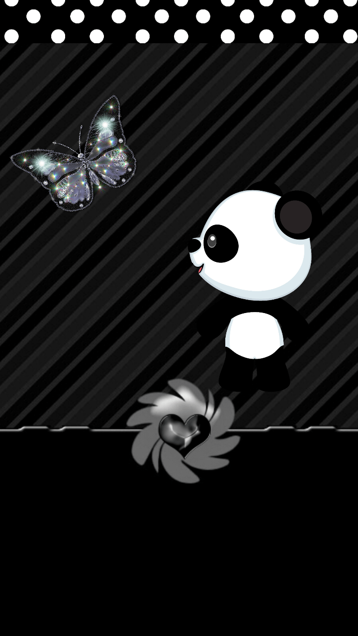 720x1280 Cute Black Panda Wallpaper