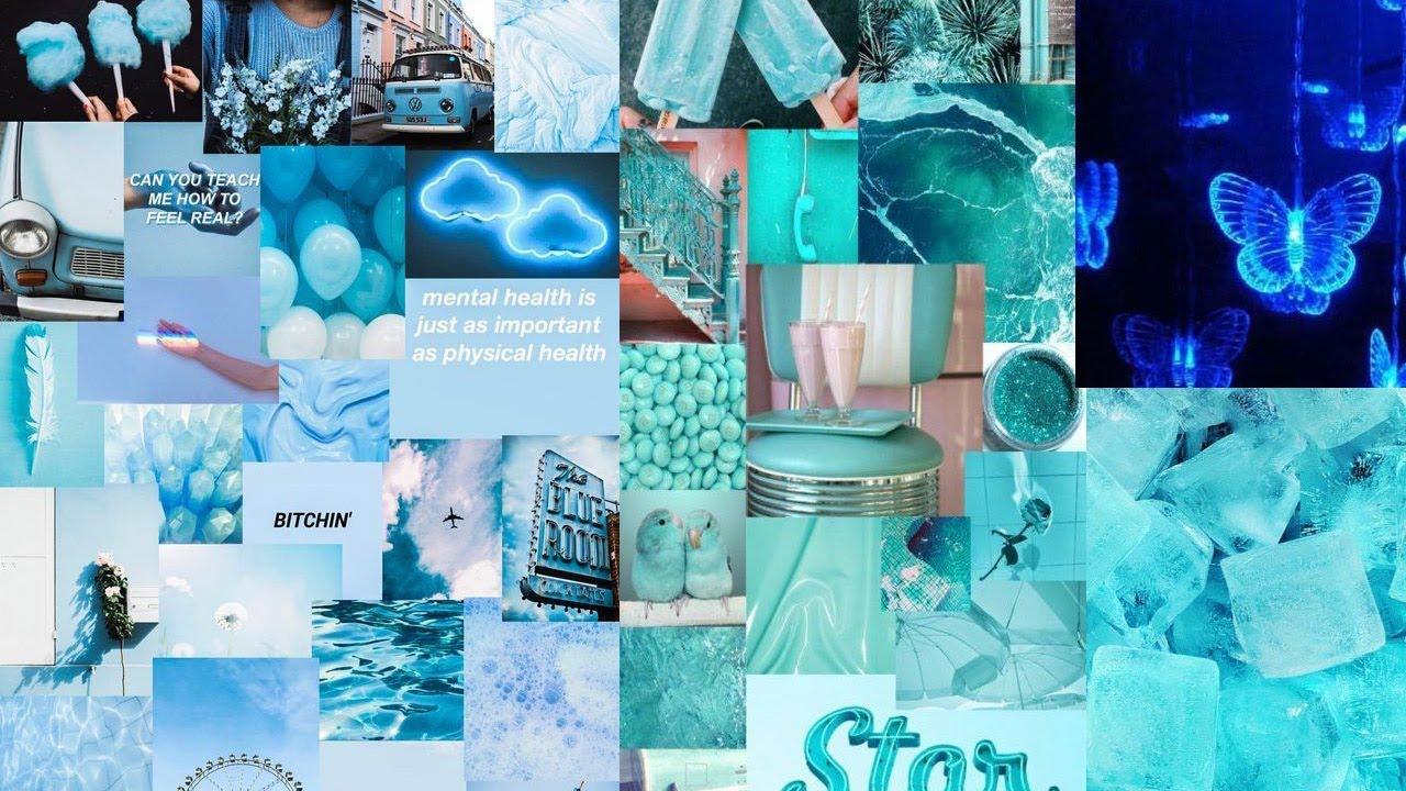 100 Aesthetic Blue Collage Wallpapers  Wallpaperscom