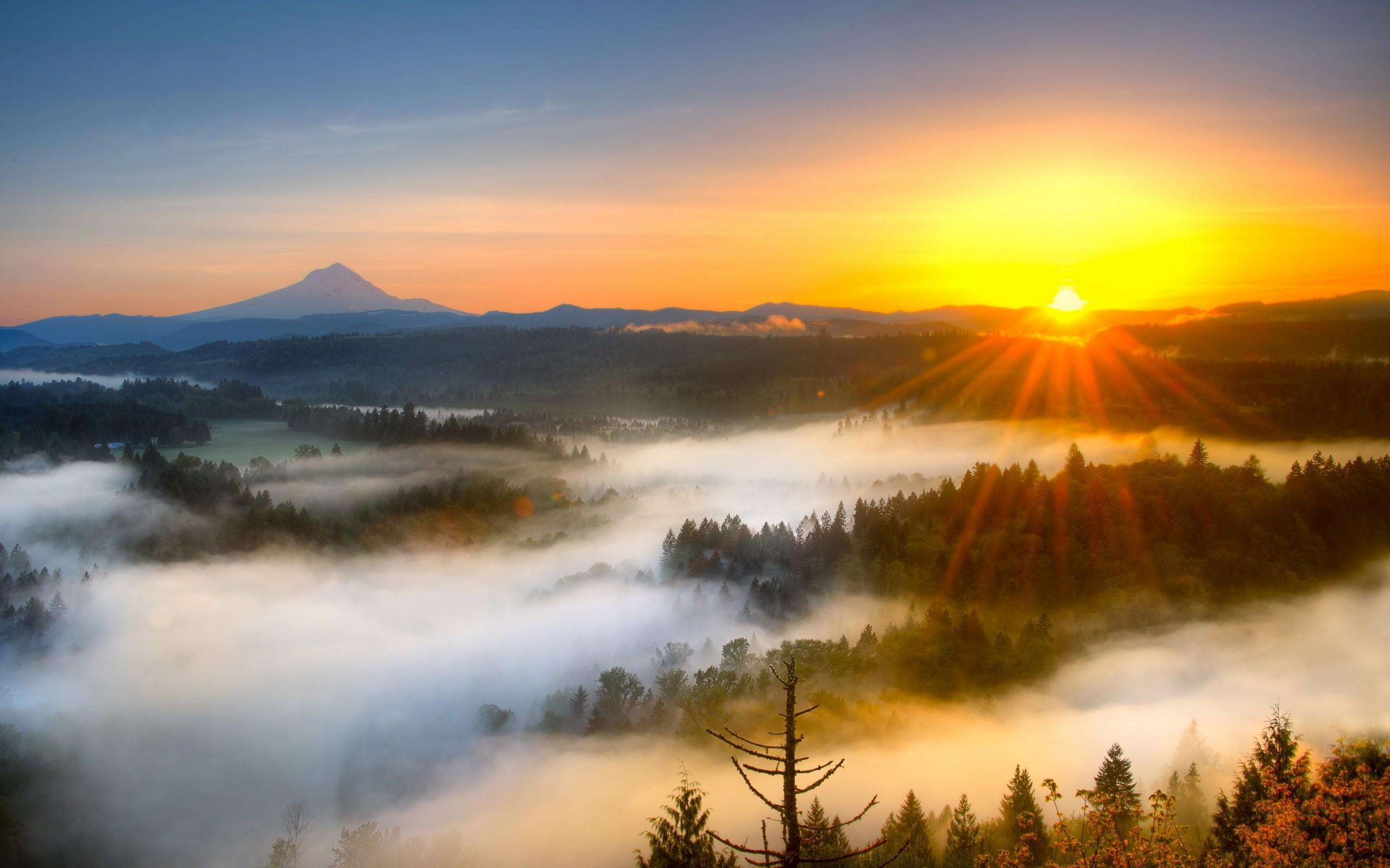 2560x1600 Sunrise On The Mountain