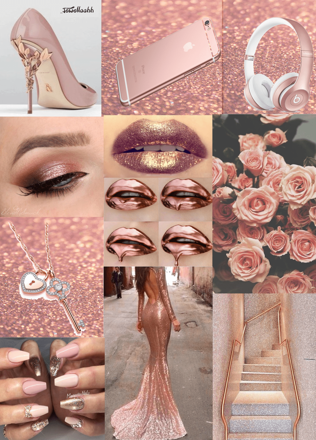 Rose Gold Collage Wallpapers Top Free Rose Gold Collage Backgrounds