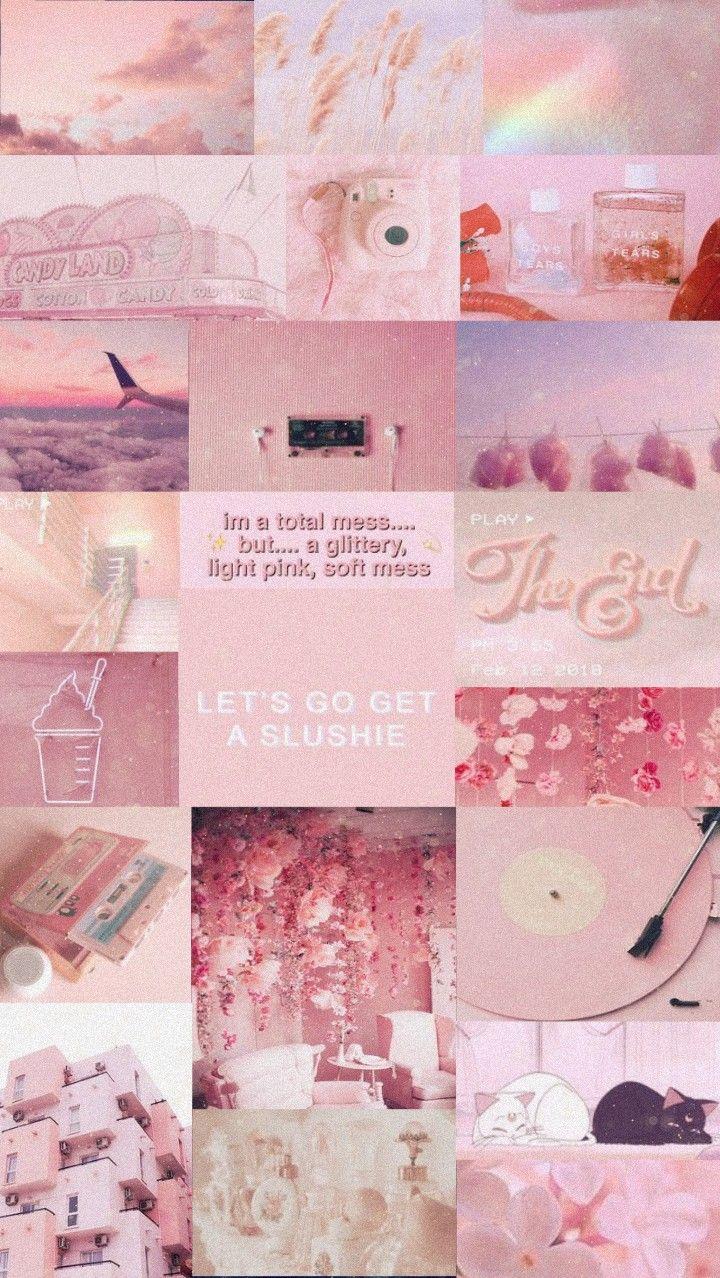 720x1278 View 23 Collage Aesthetic Pastel Rose Gold Laptop Wallpaper