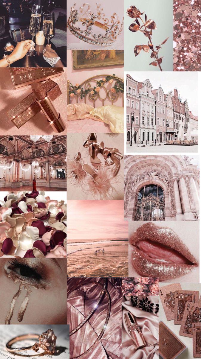 Rose Gold Collage Wallpapers Top Free Rose Gold Collage Backgrounds WallpaperAccess