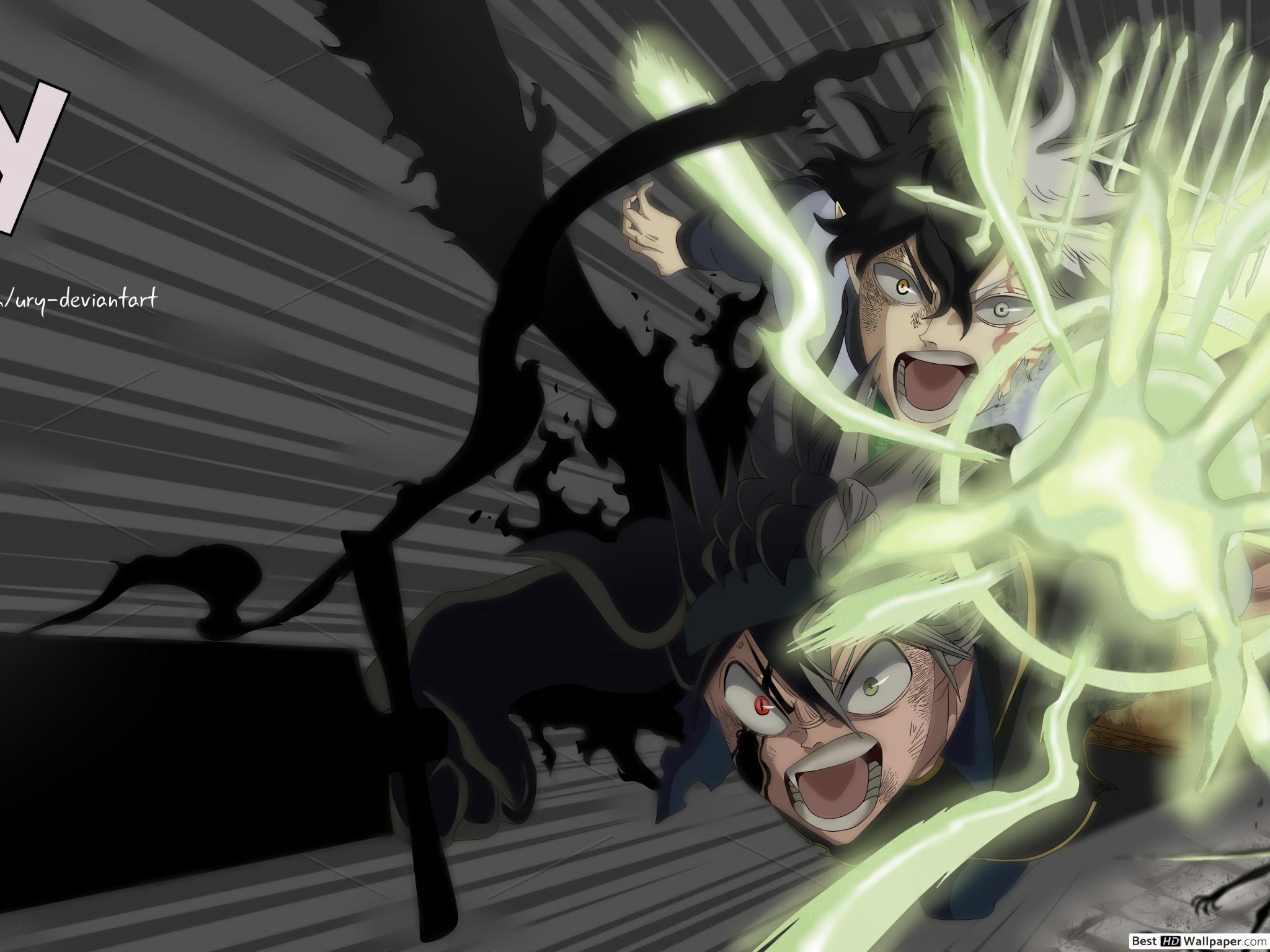 2048x1536 Black Clover & Yuno Vs Devil HD wallpaper download