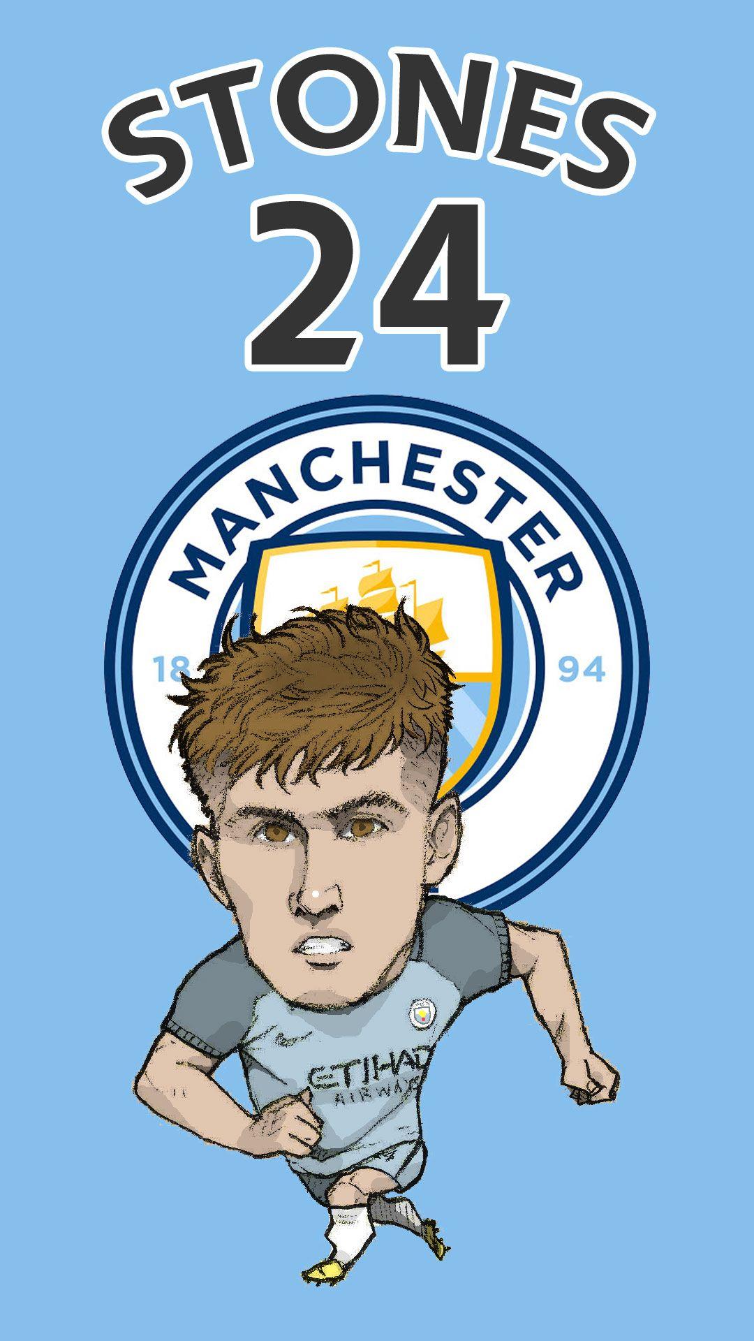 1080x1920 &nbsp;Manchester City No.24 John Stones Fan Art&nbsp;. Manchester city, Manchester city wallpaper, City wallpaper