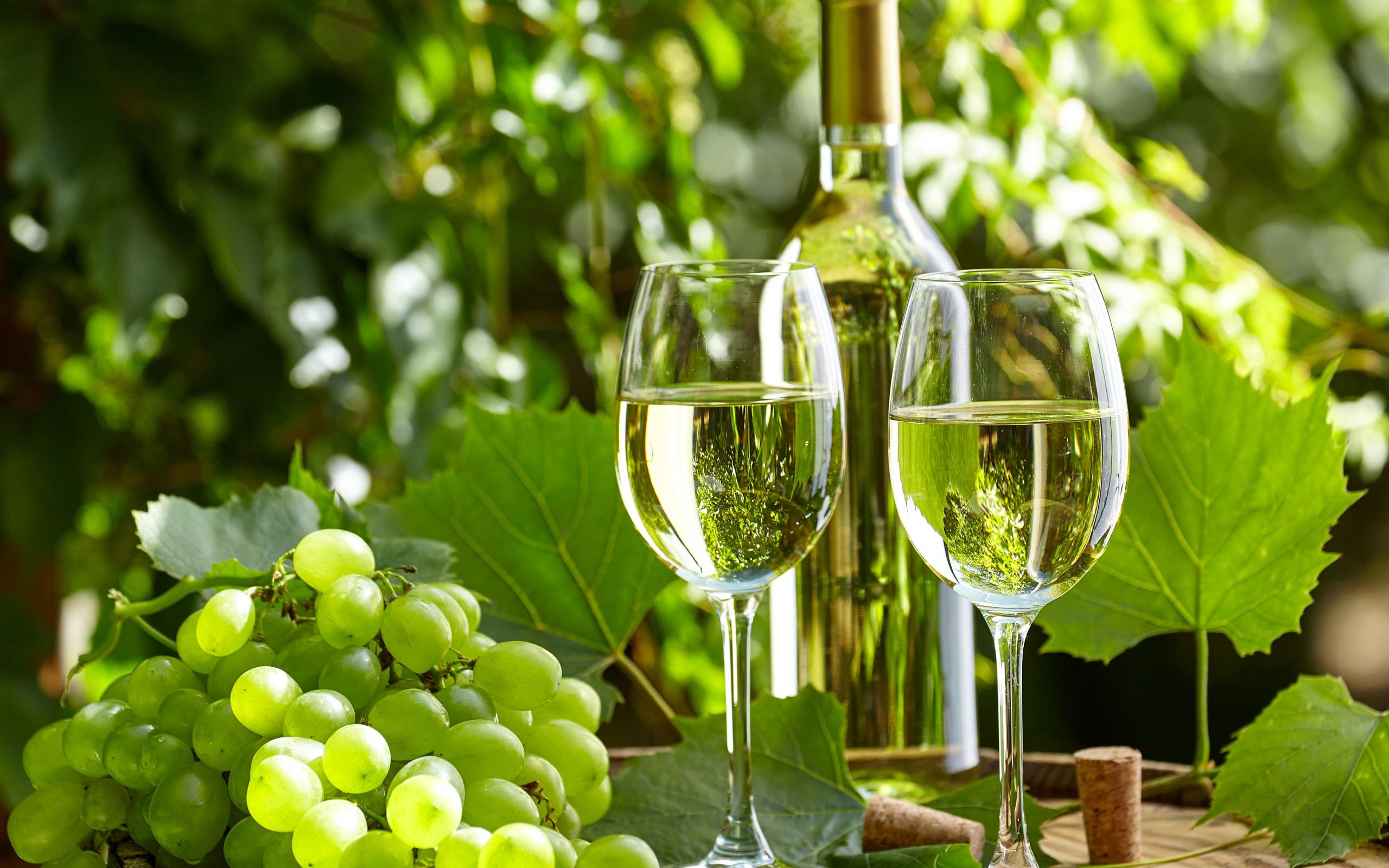 2560x1600 Download wallpaper White wine, grapes, glasses of wine, summer, village wine barrel, wine for desktop with resolution 2560x1600. High Quality HD picture wallpaper