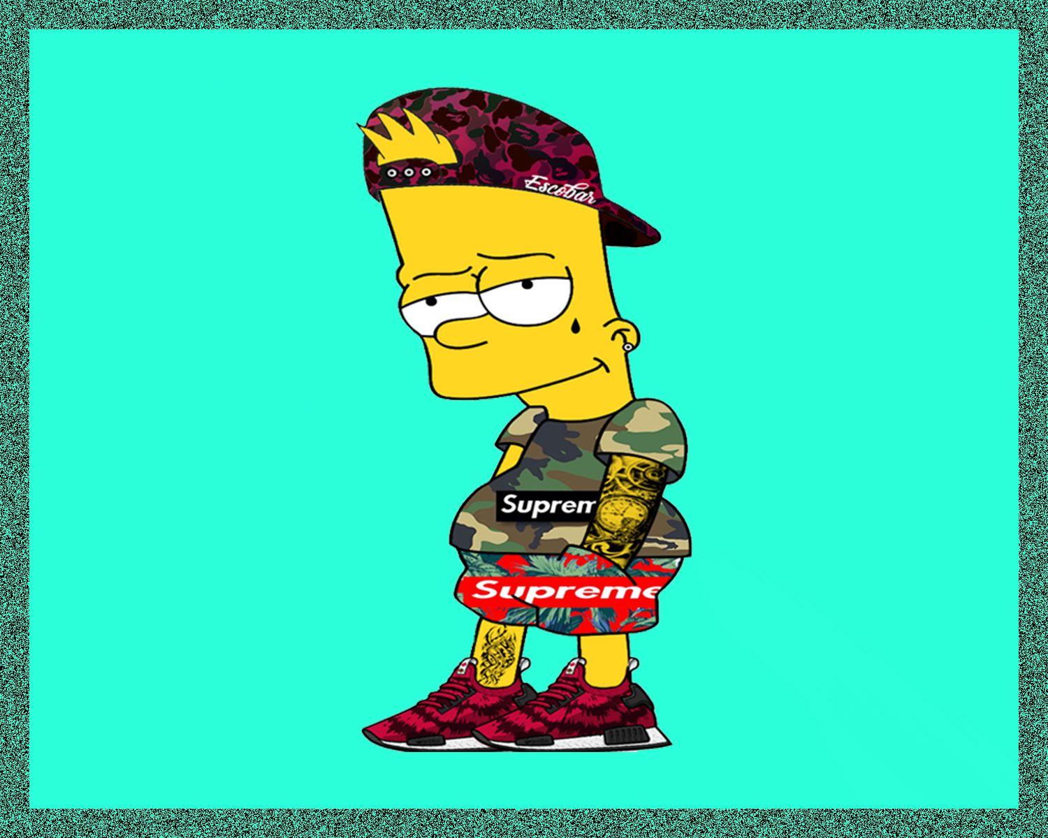 Gangsta Bape Bart Simpson Supreme Wallpaper - Wallpaper HD New