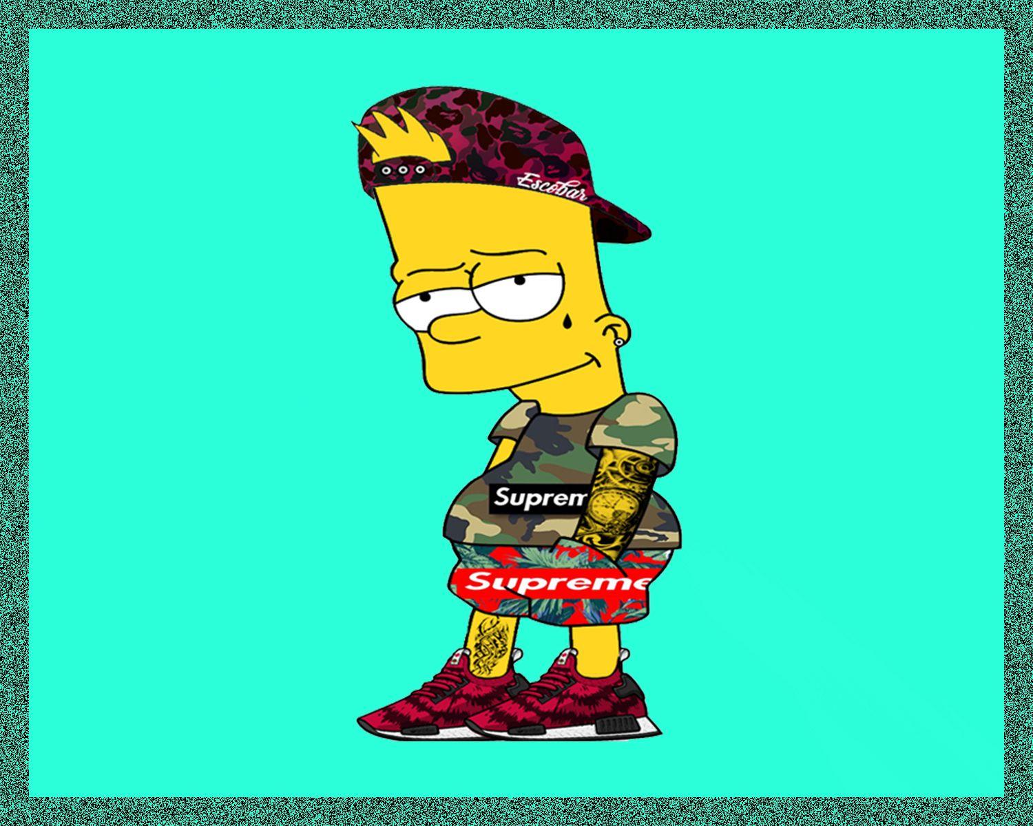 Featured image of post Cool Backgrounds Supreme Bart Simpson simpson high bart simpson supreme the simpsons bart simpson cool stickers the simpsons